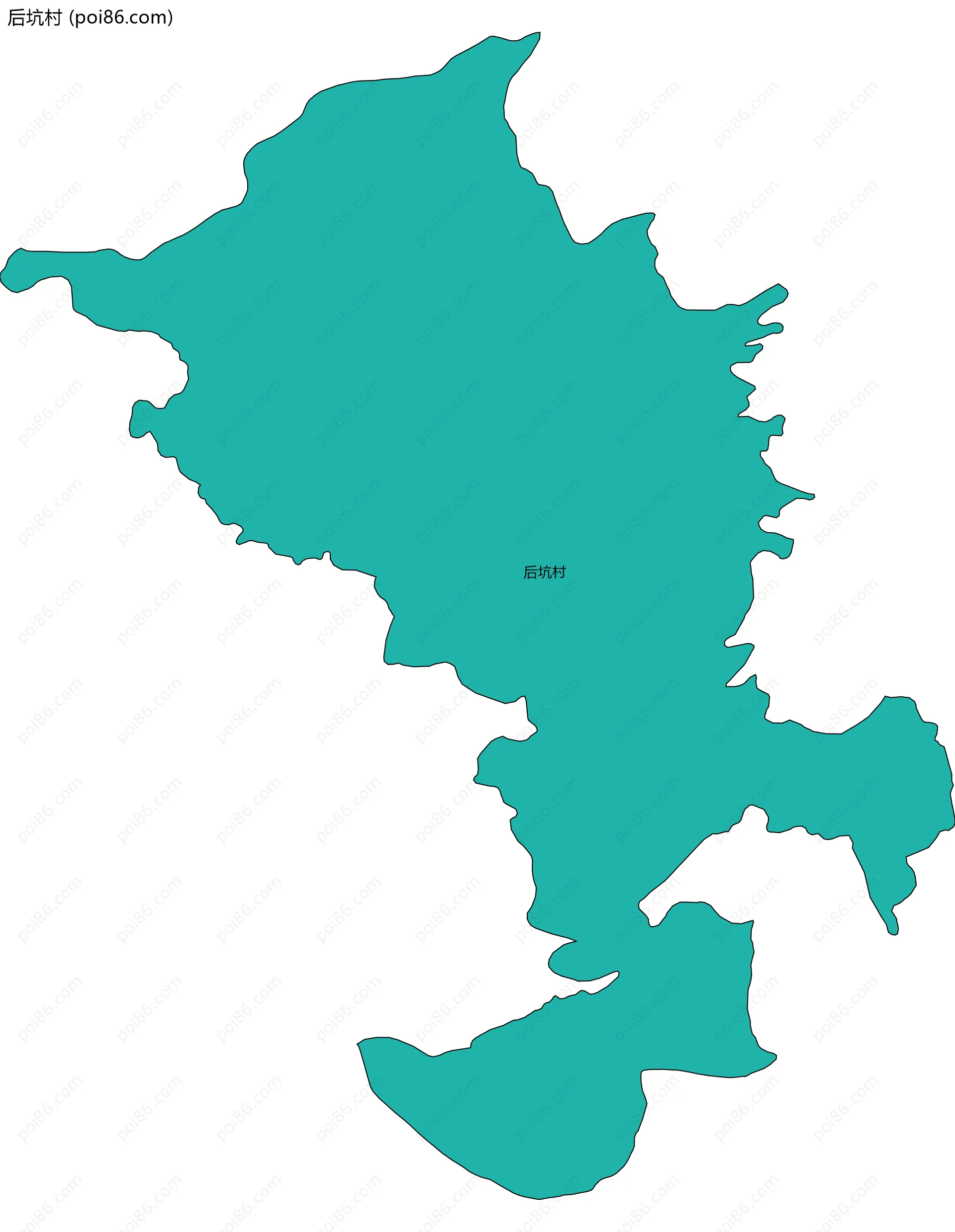 后坑村边界地图