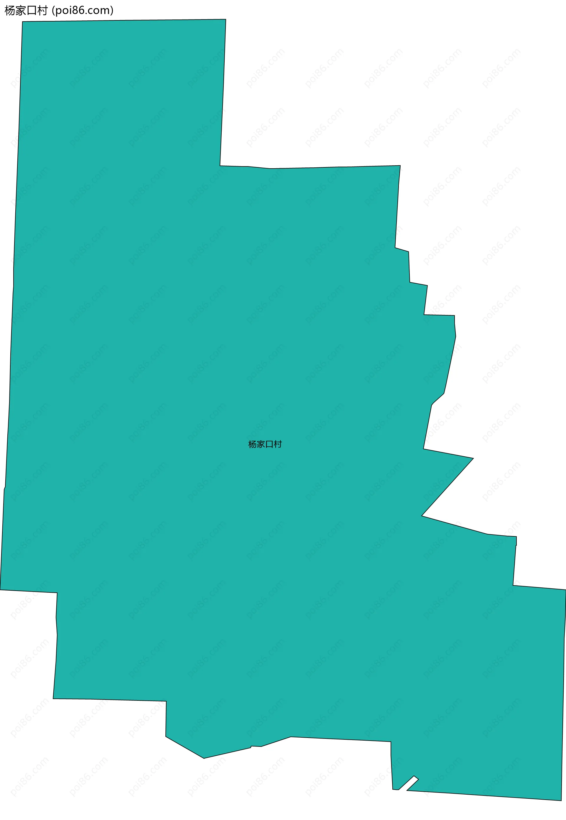 杨家口村边界地图