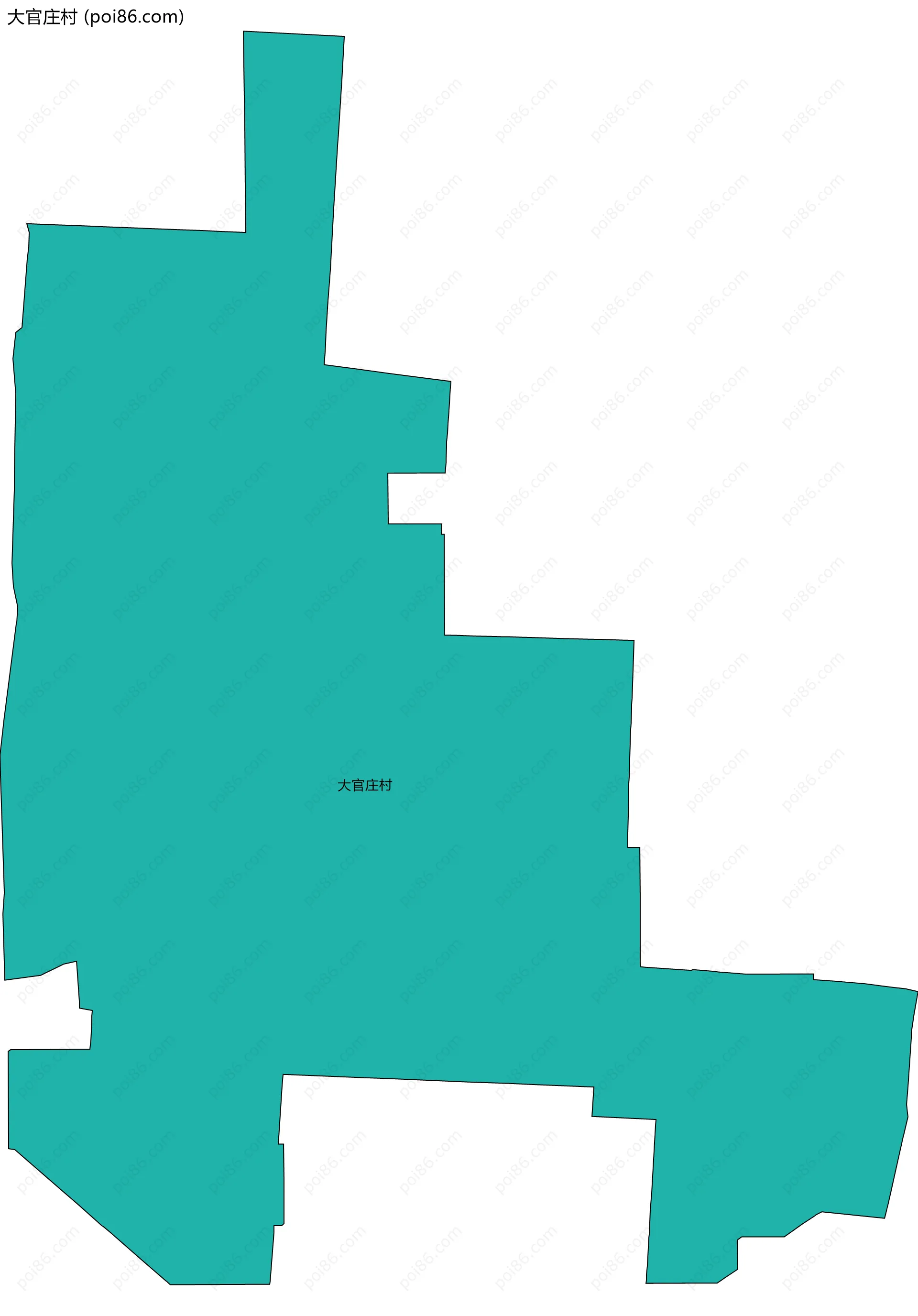 大官庄村边界地图