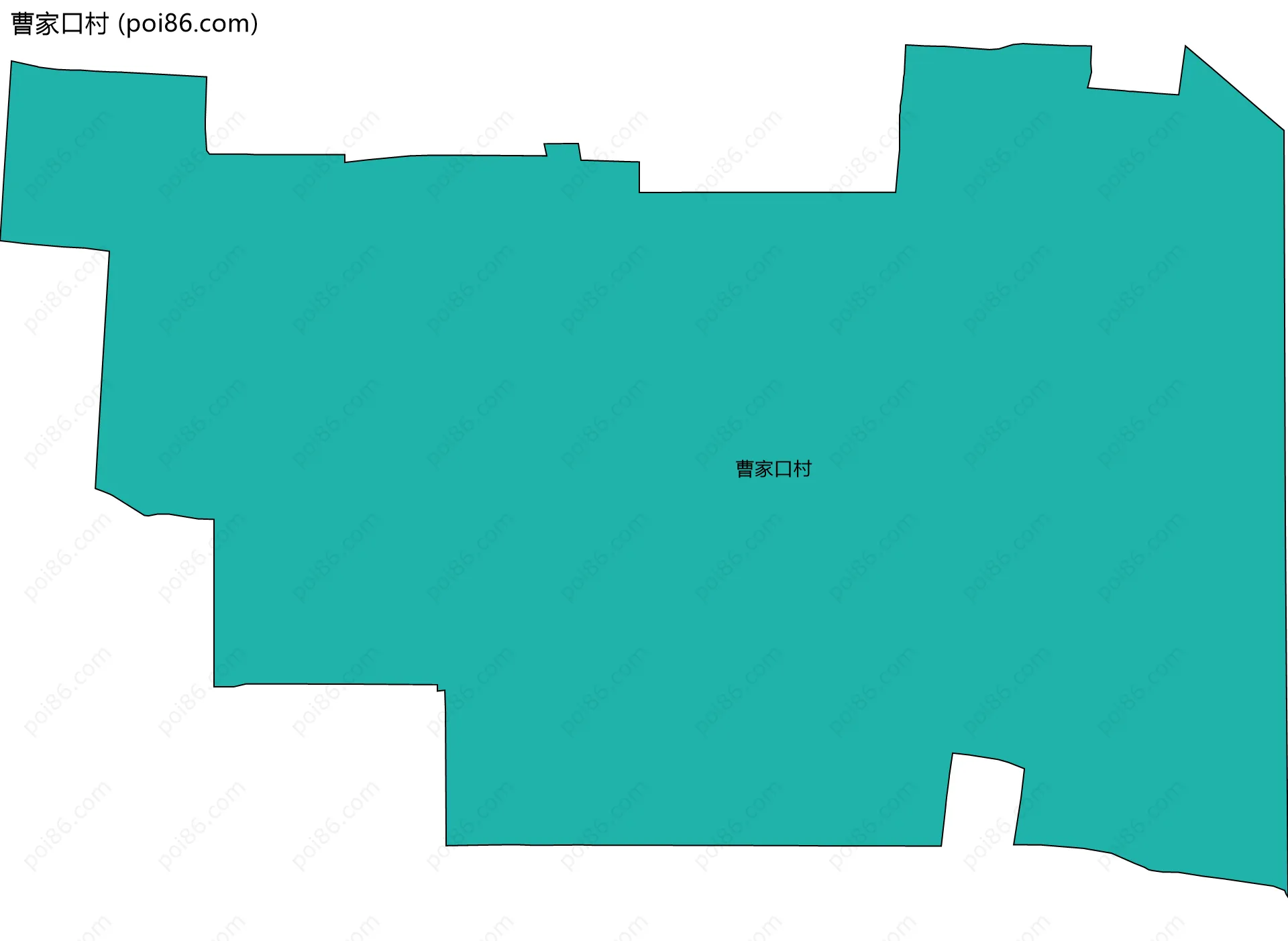 曹家口村边界地图