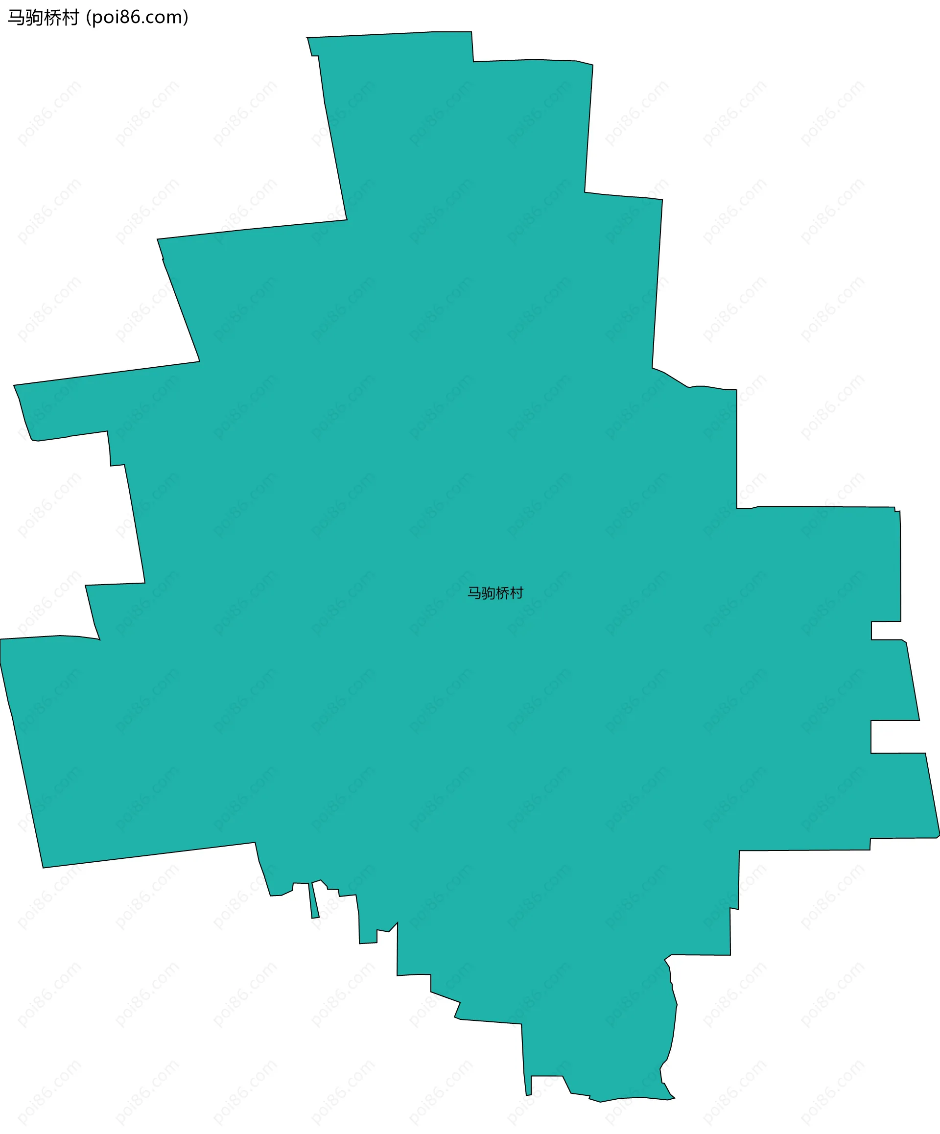 马驹桥村边界地图