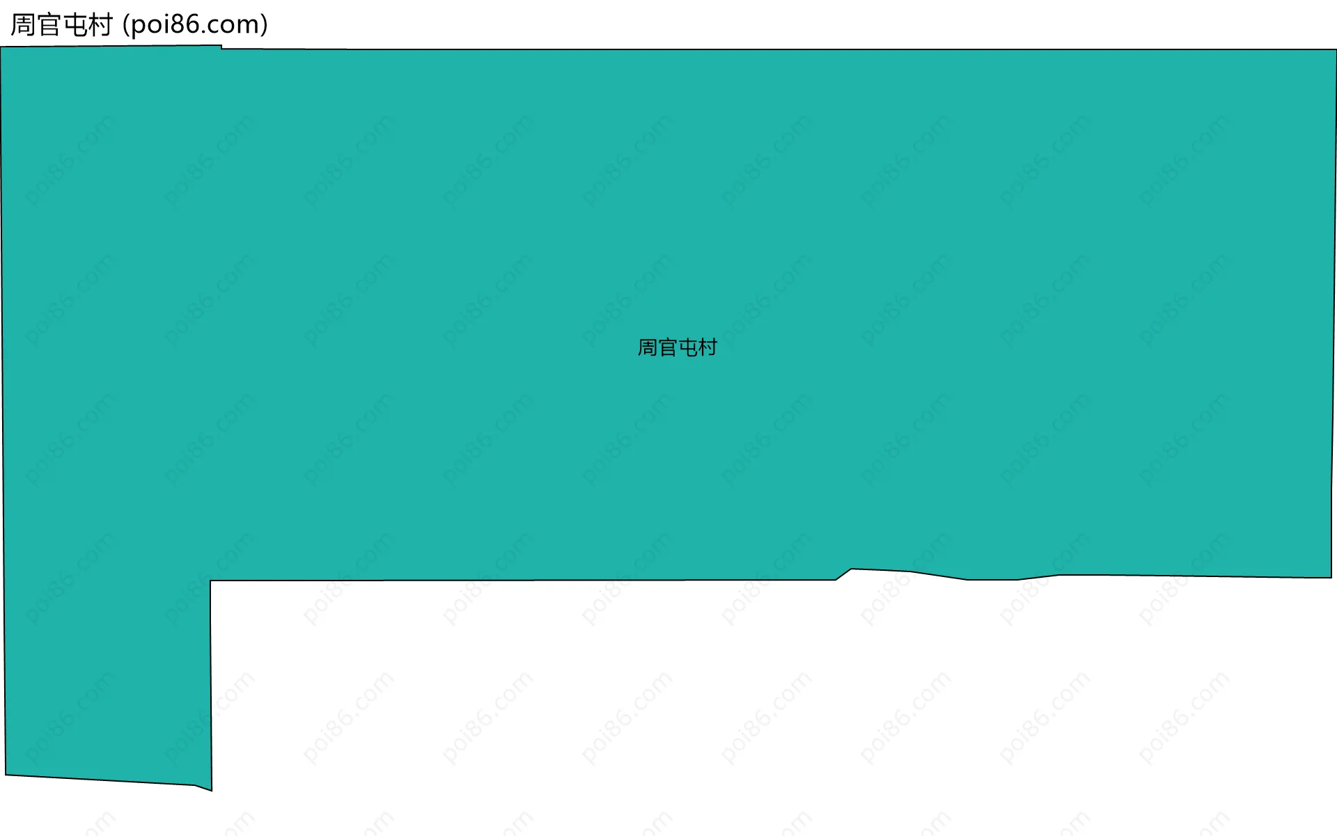 周官屯村边界地图