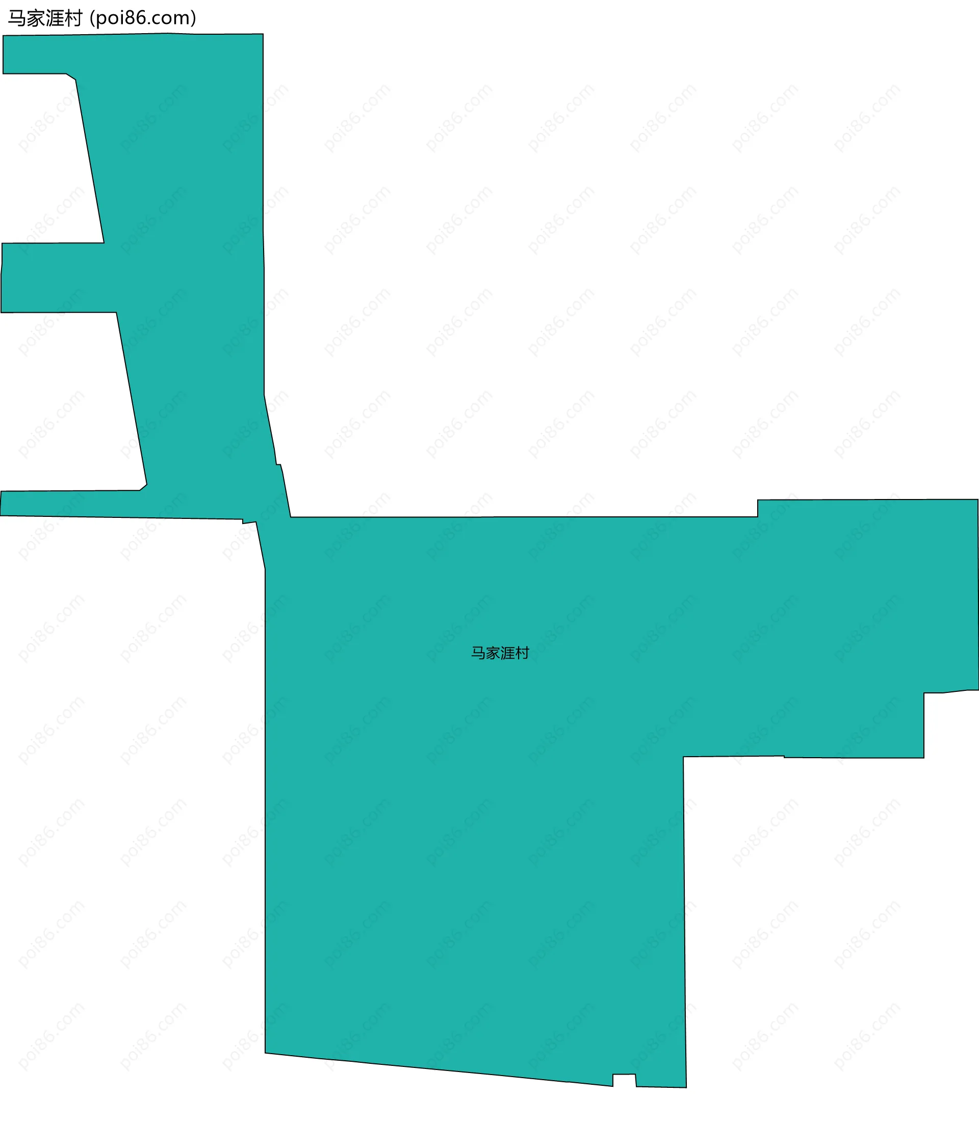 马家涯村边界地图