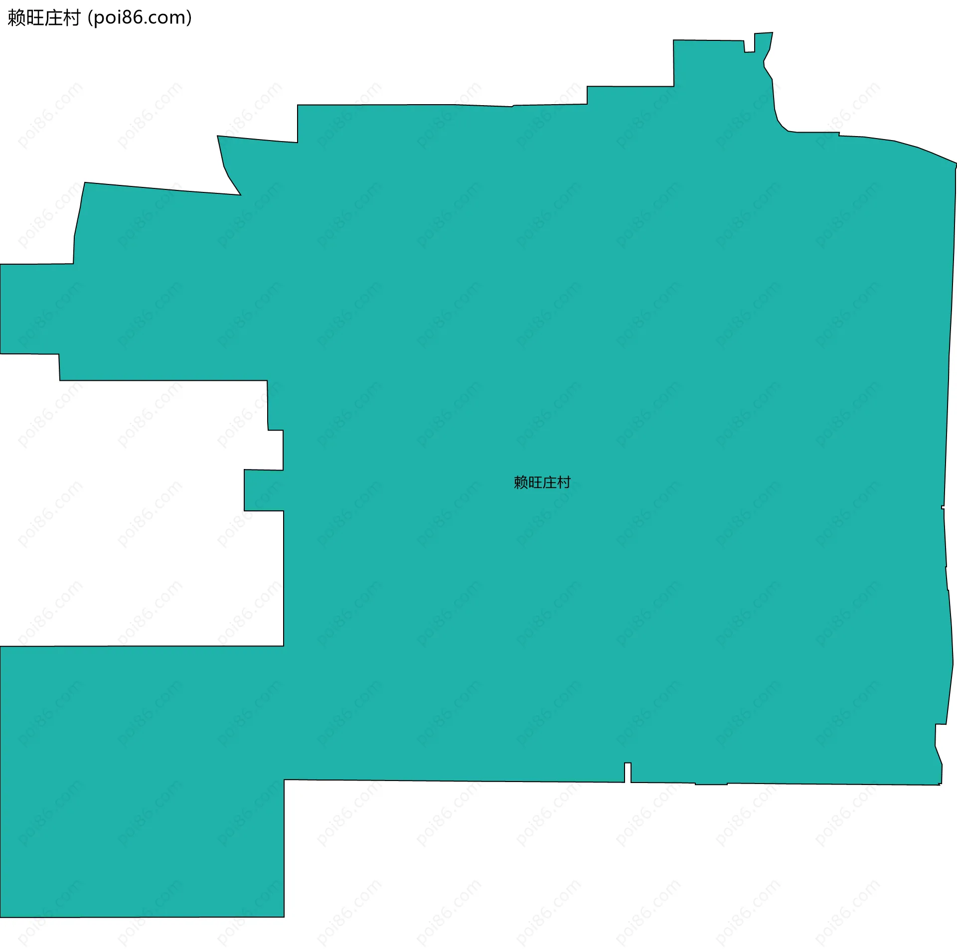 赖旺庄村边界地图