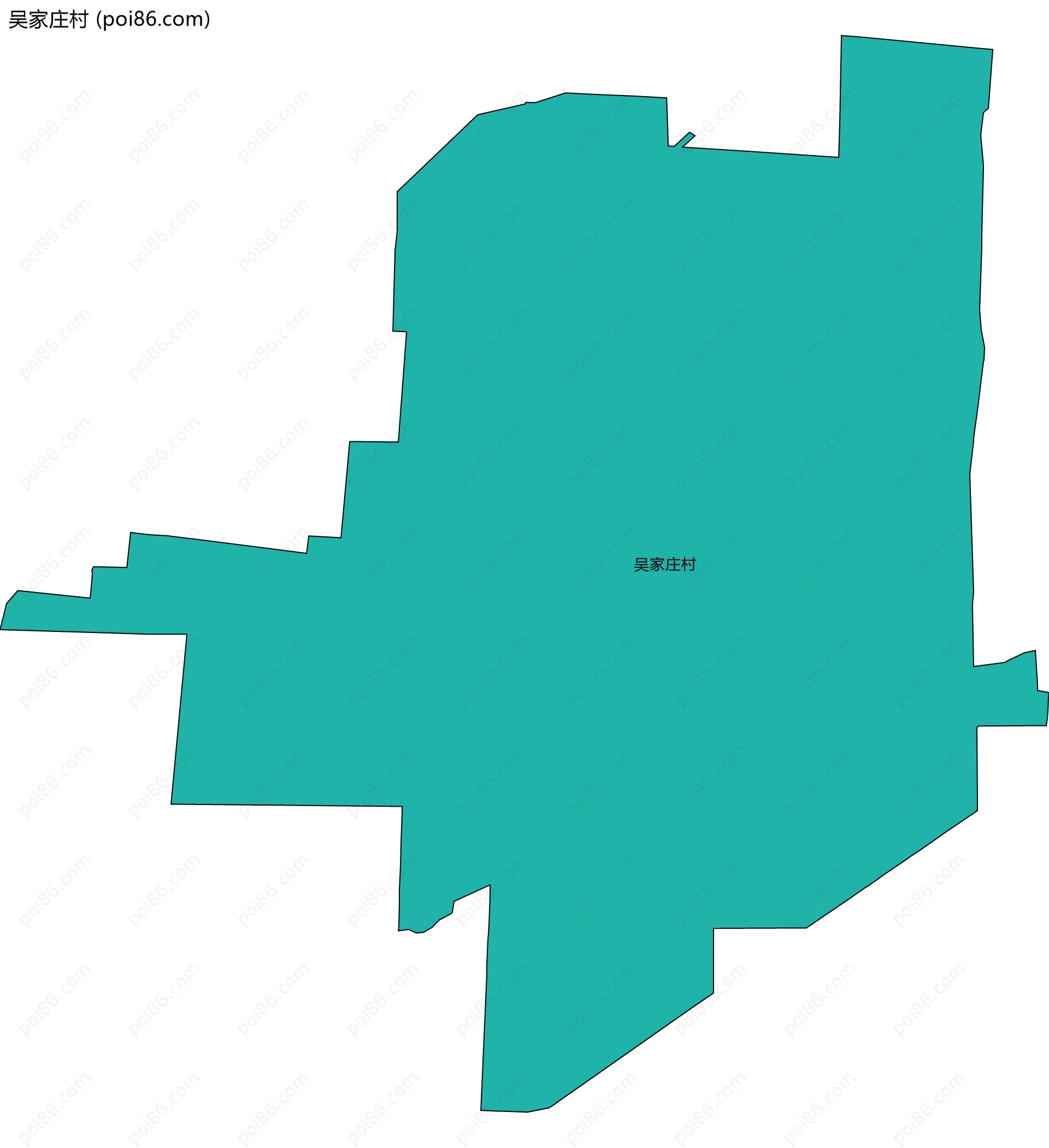 吴家庄村边界地图