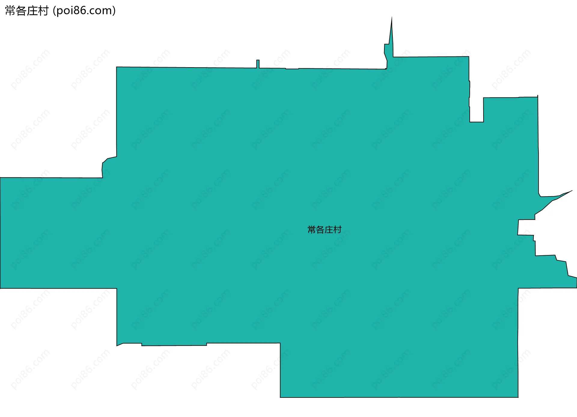 常各庄村边界地图