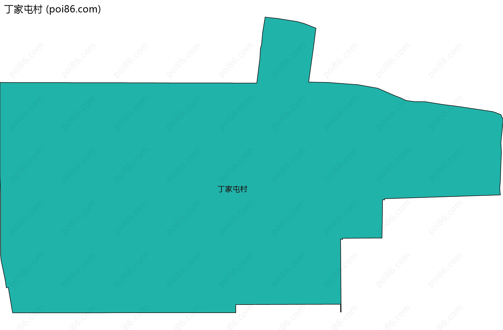 丁家屯村边界地图