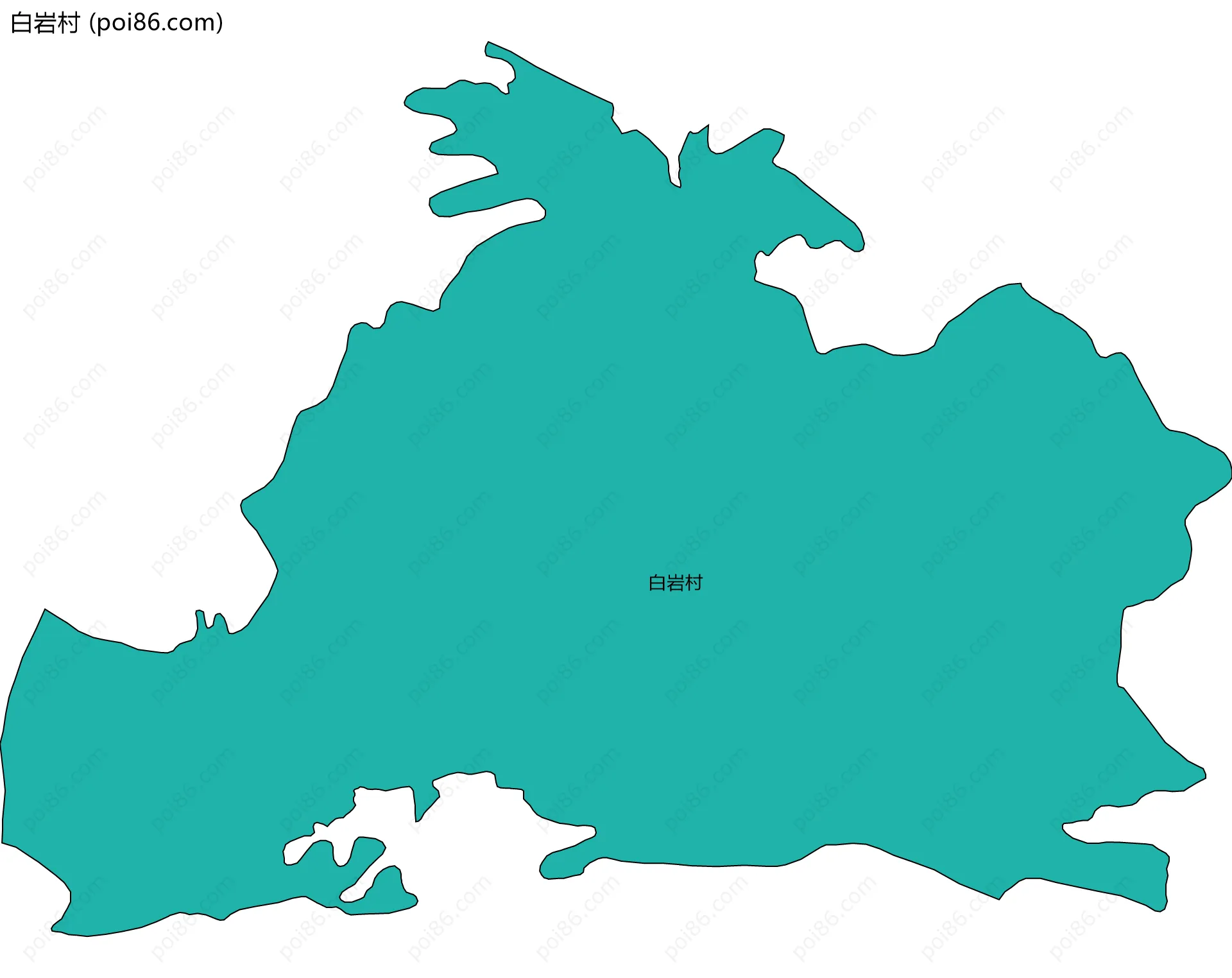 白岩村边界地图
