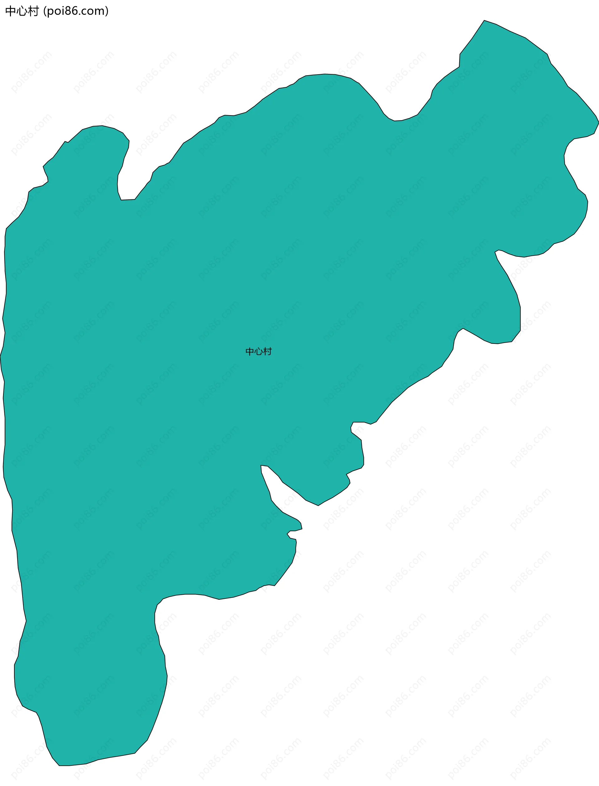 中心村边界地图