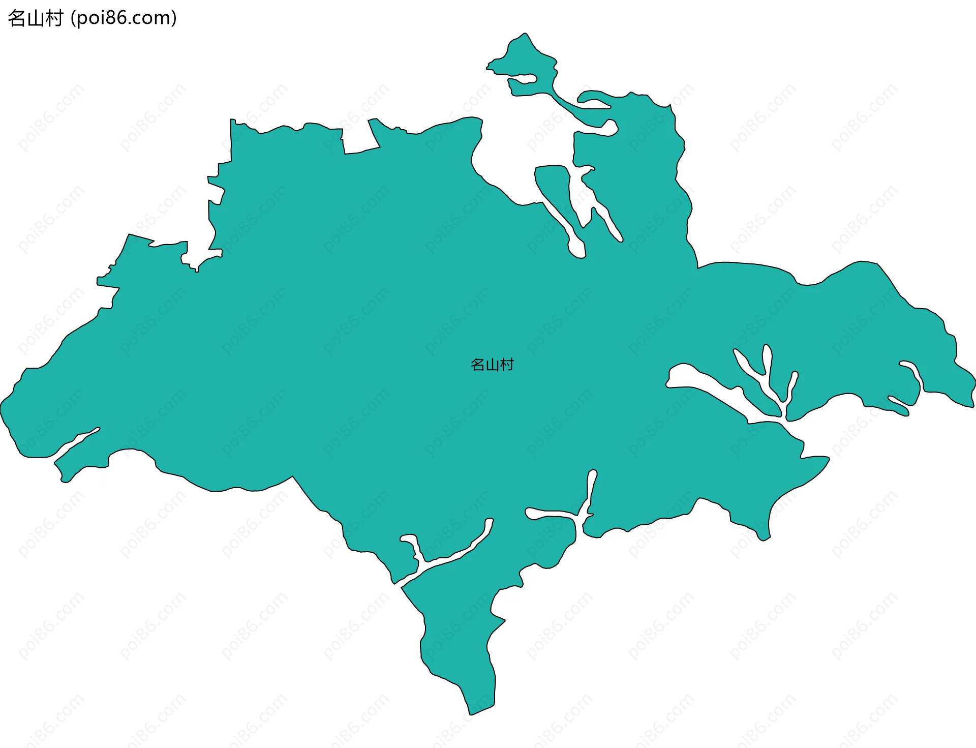 名山村边界地图