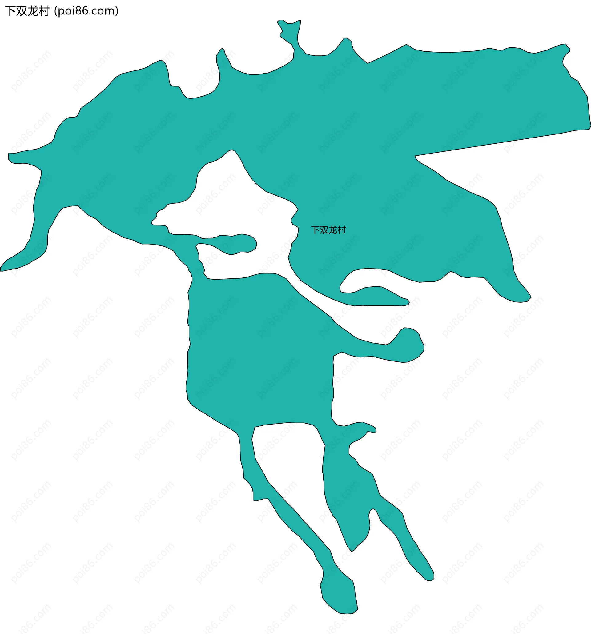 下双龙村边界地图