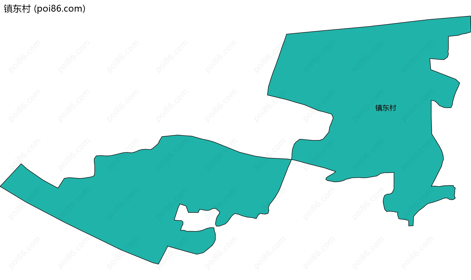 镇东村边界地图