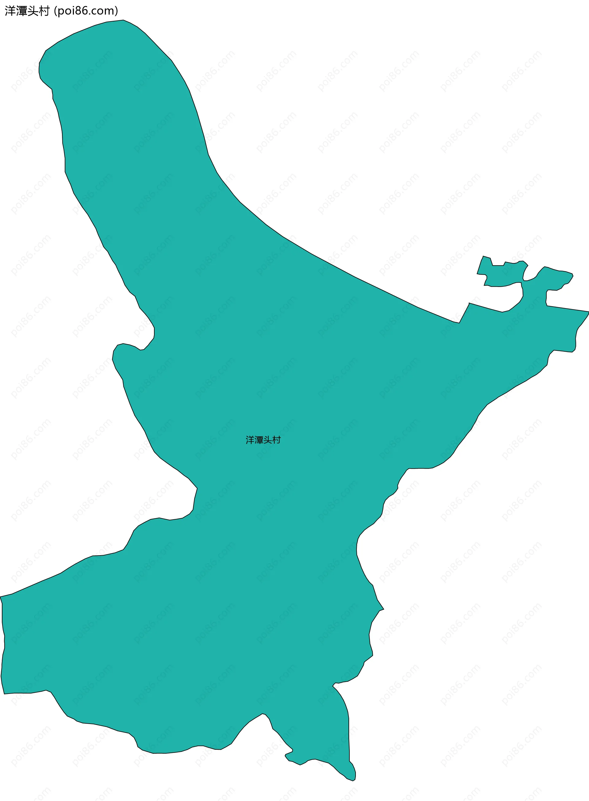洋潭头村边界地图