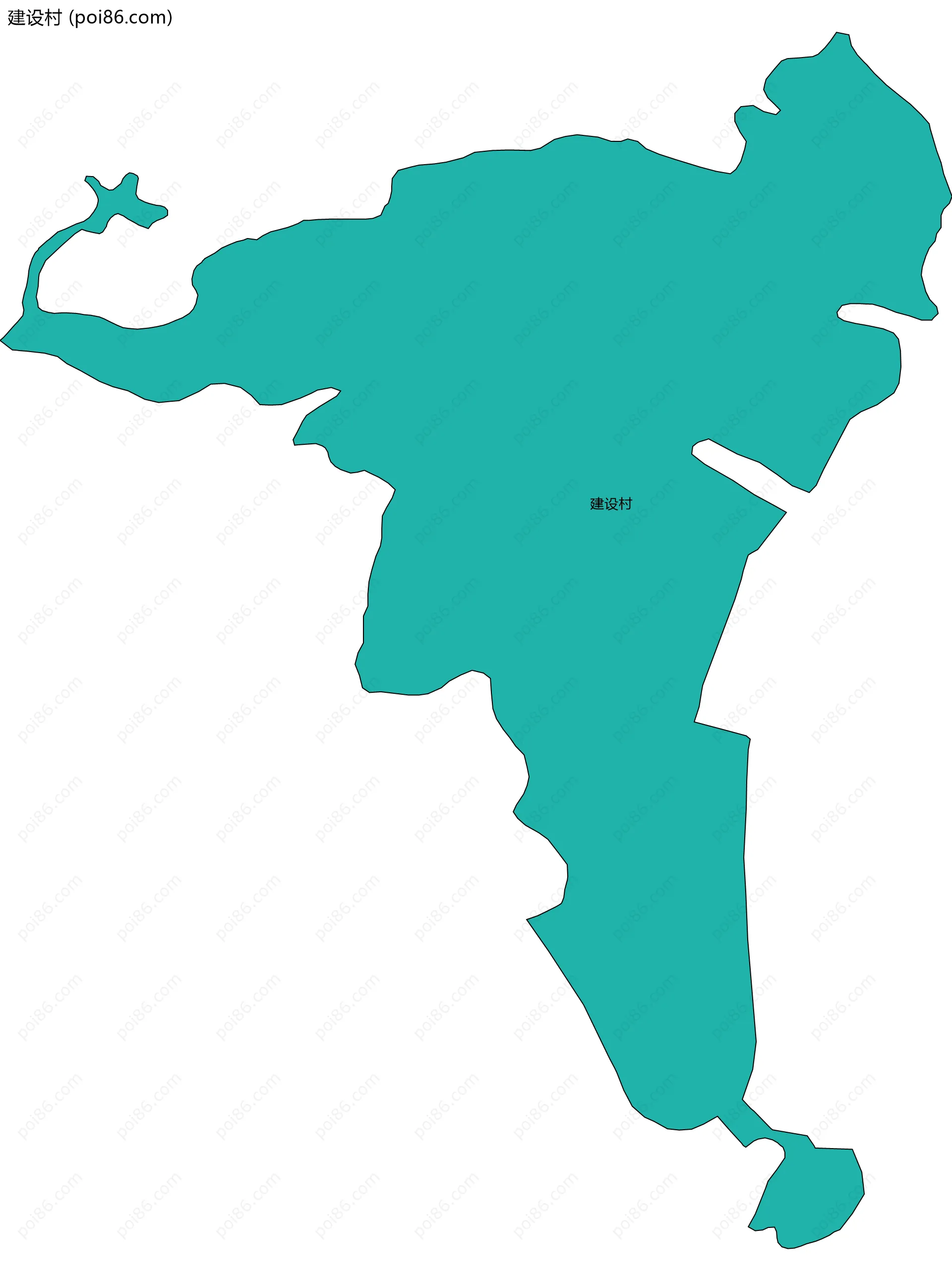 建设村边界地图