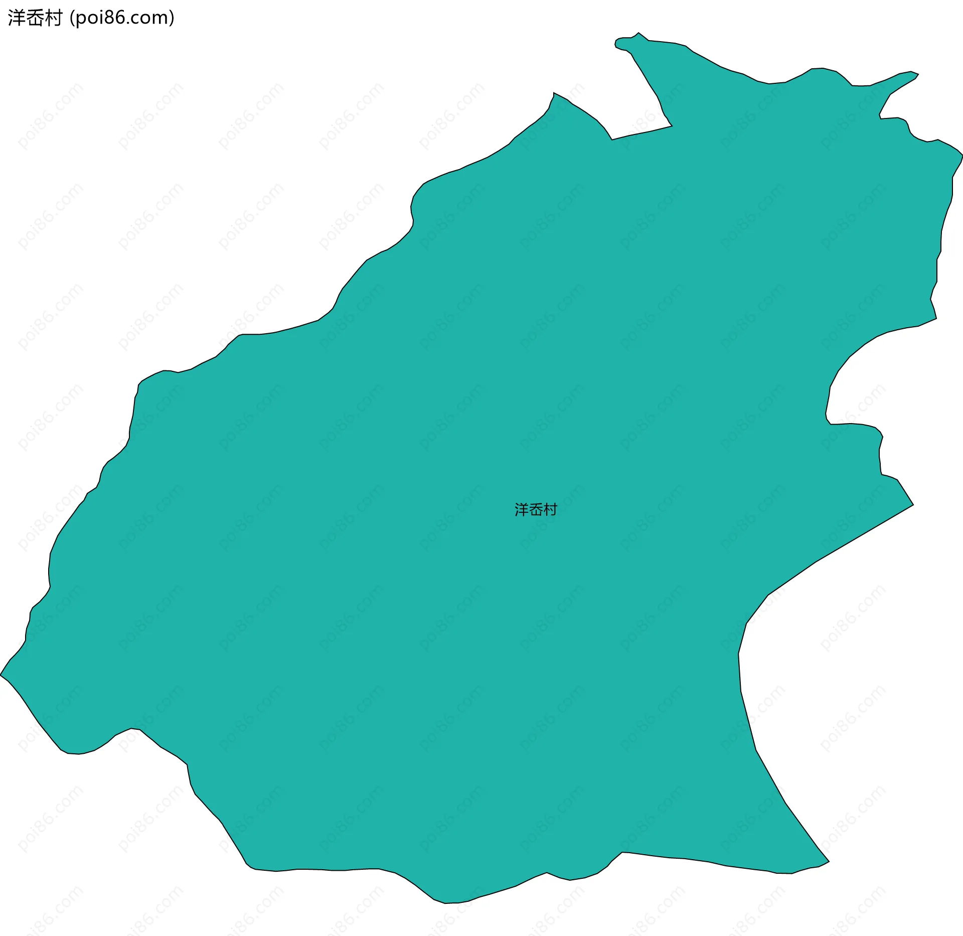 洋岙村边界地图