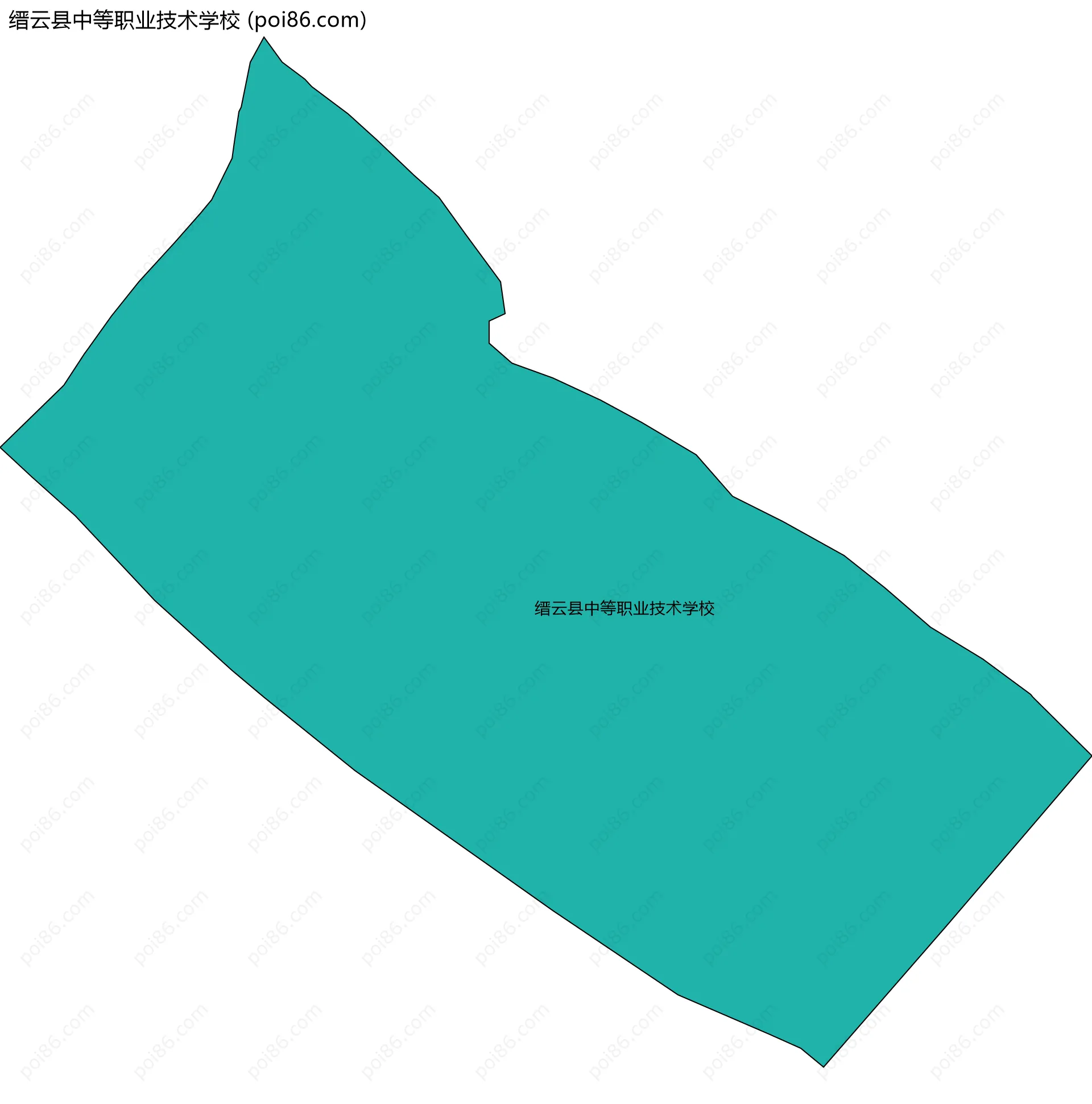 缙云县中等职业技术学校边界地图