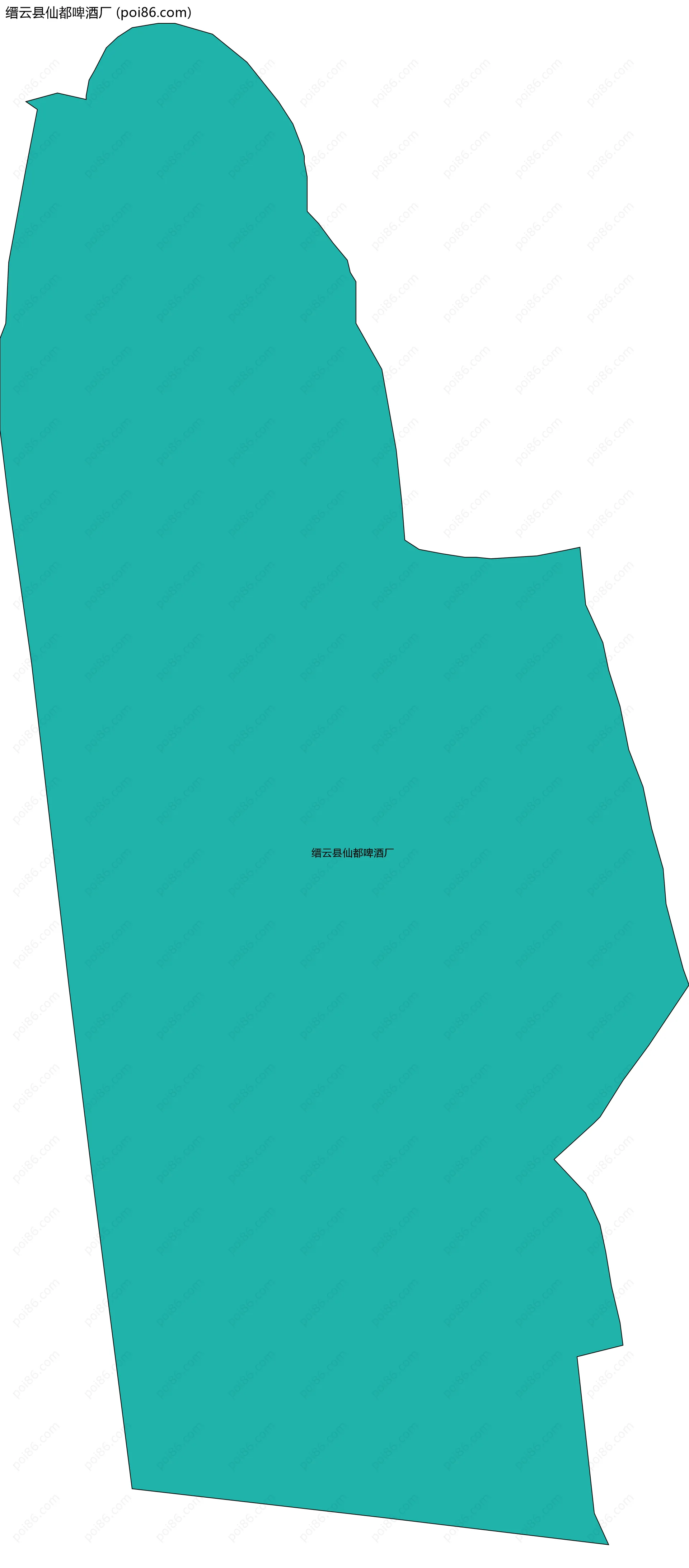 缙云县仙都啤酒厂边界地图