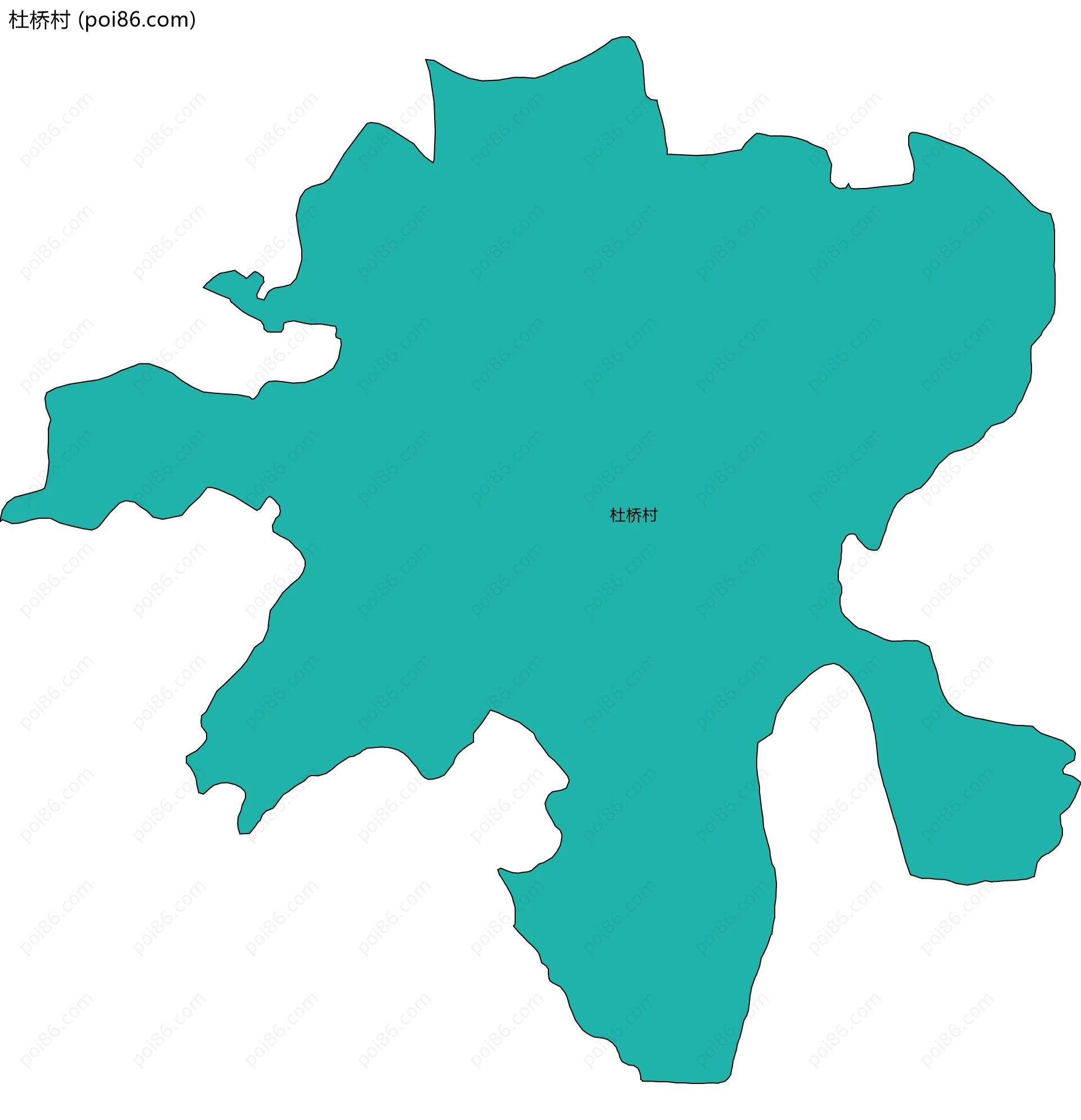 杜桥村边界地图