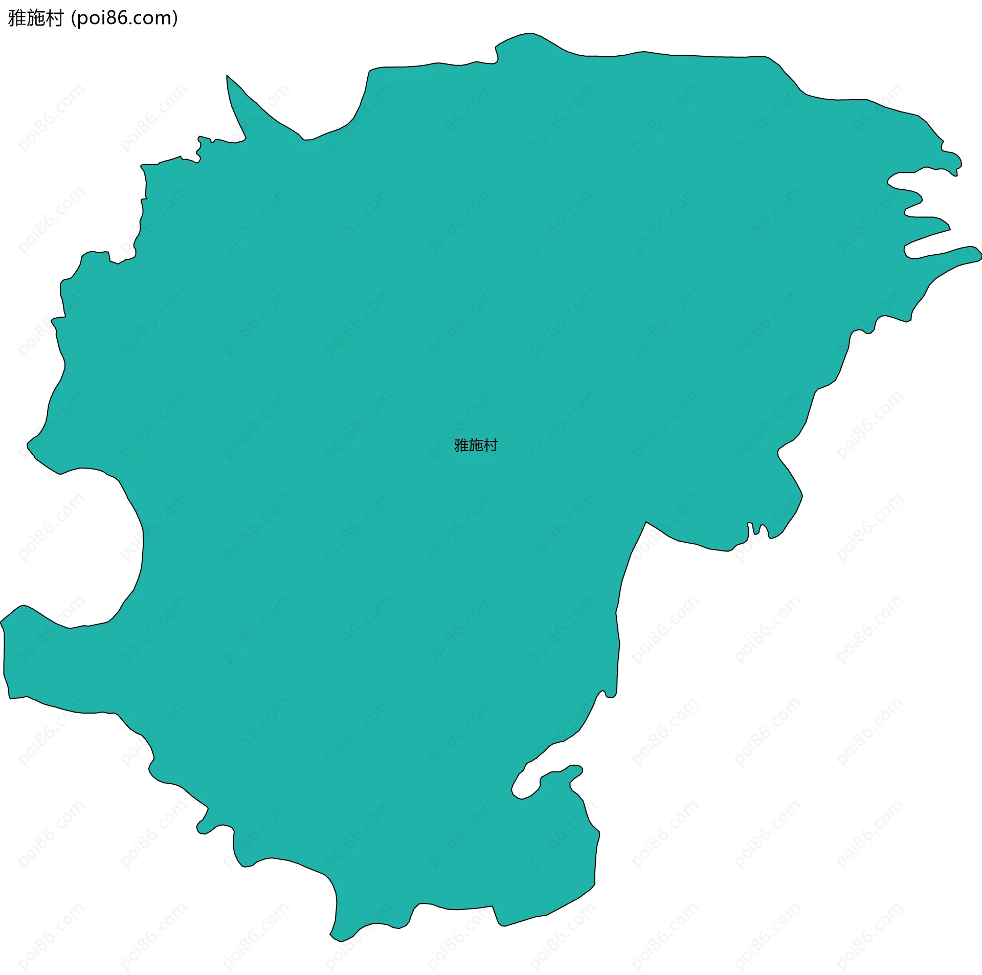 雅施村边界地图