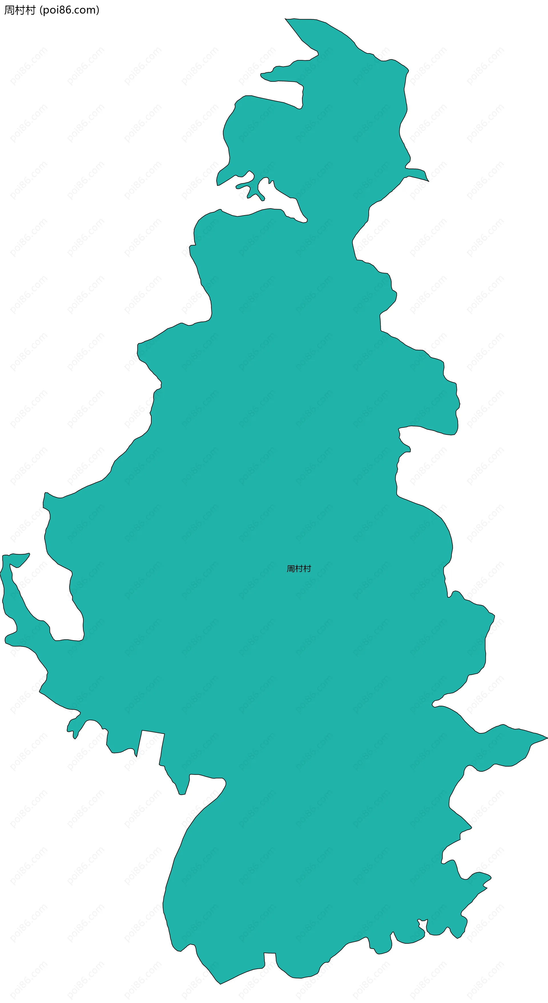 周村村边界地图