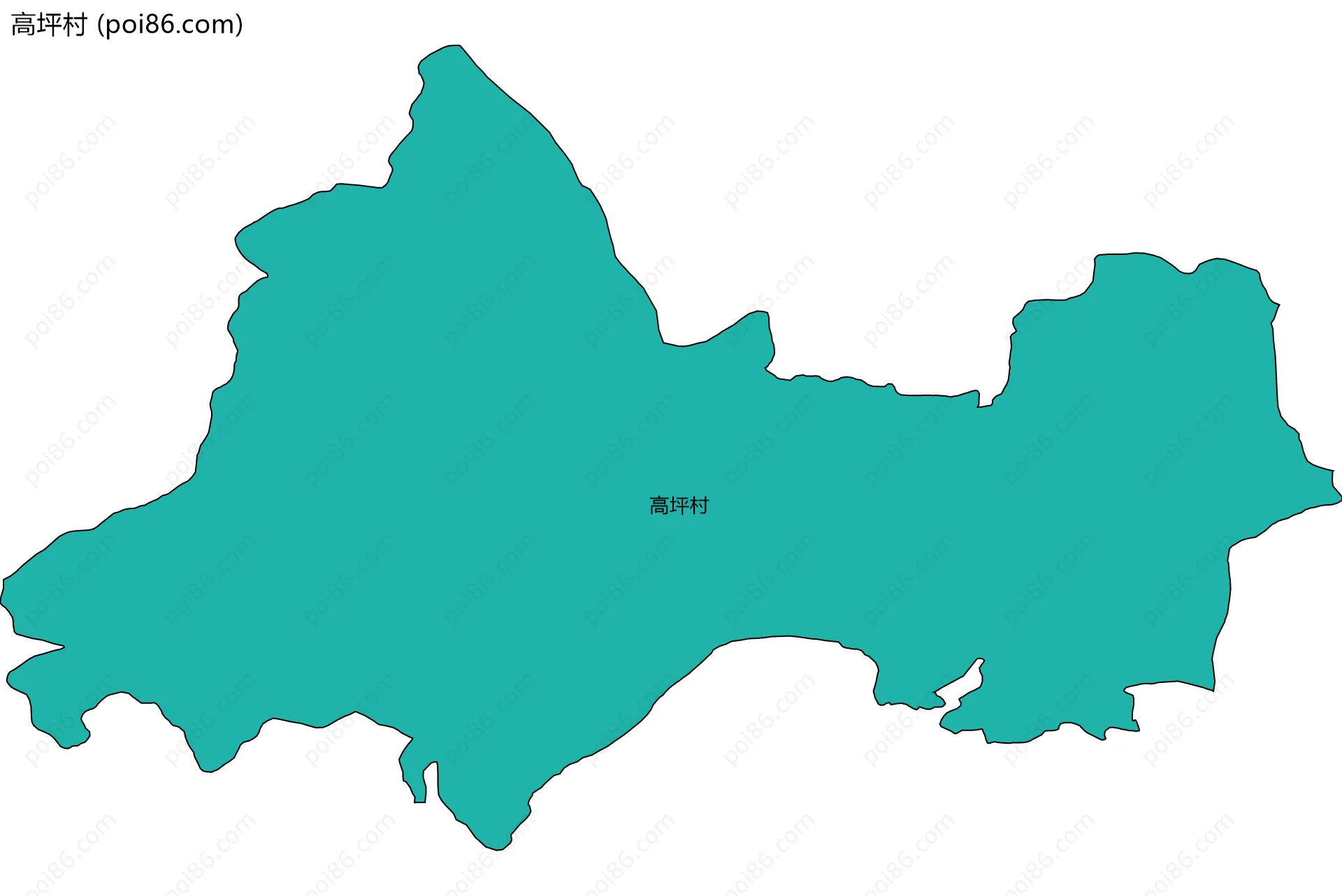 高坪村边界地图