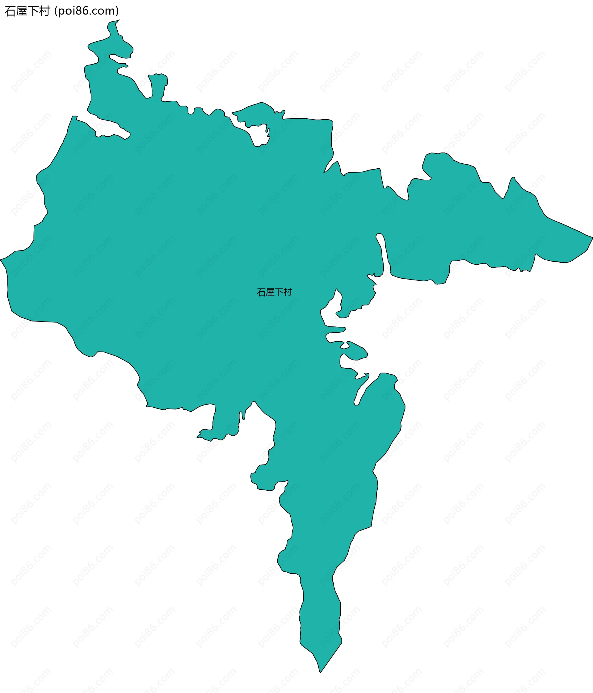 石屋下村边界地图