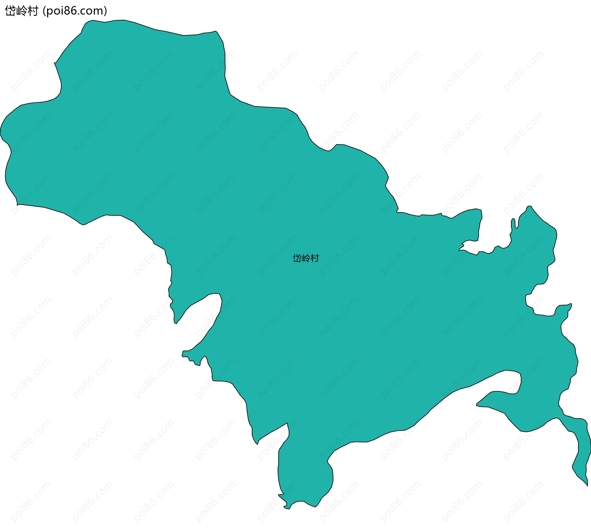 岱岭村边界地图