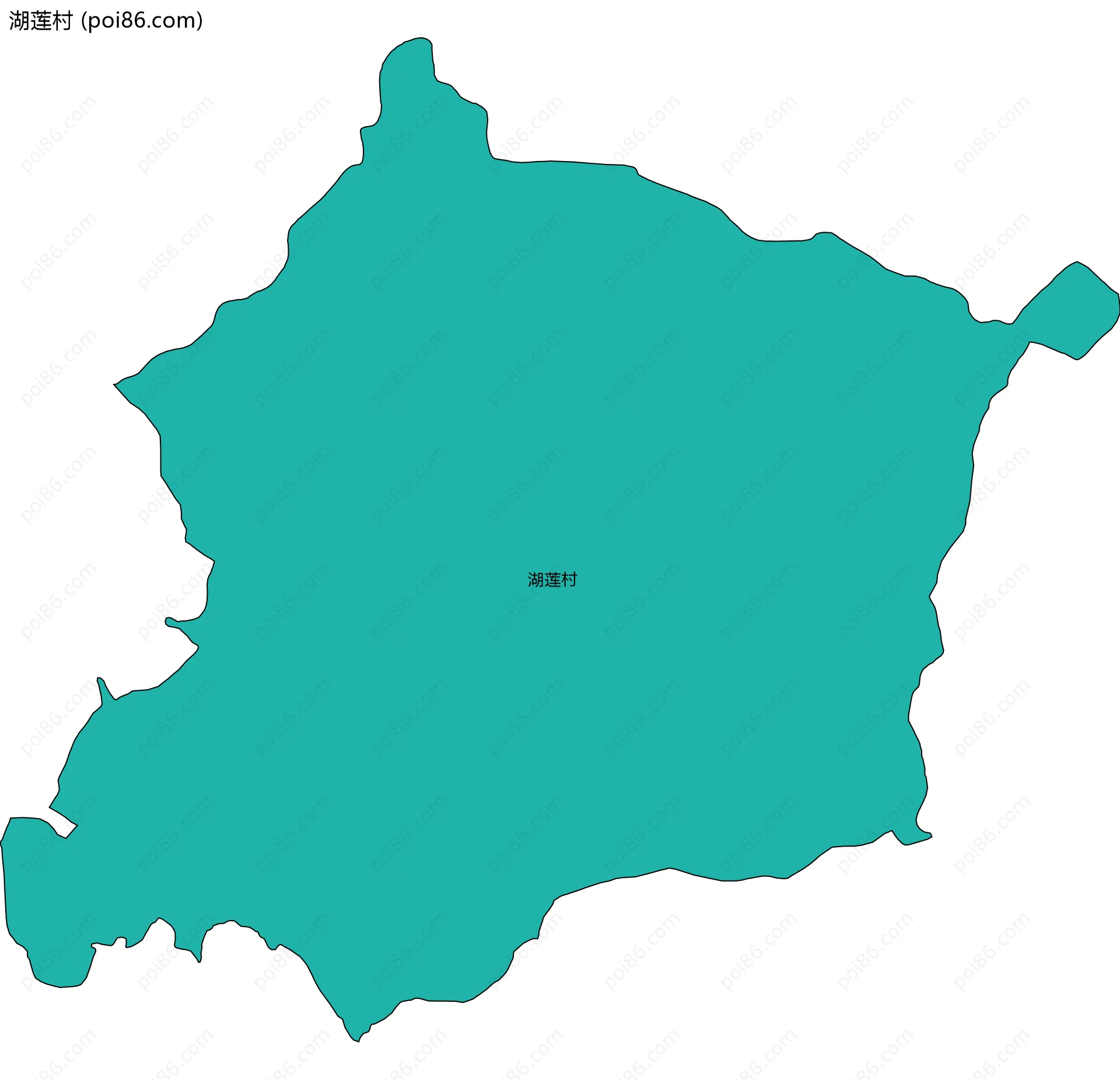 湖莲村边界地图