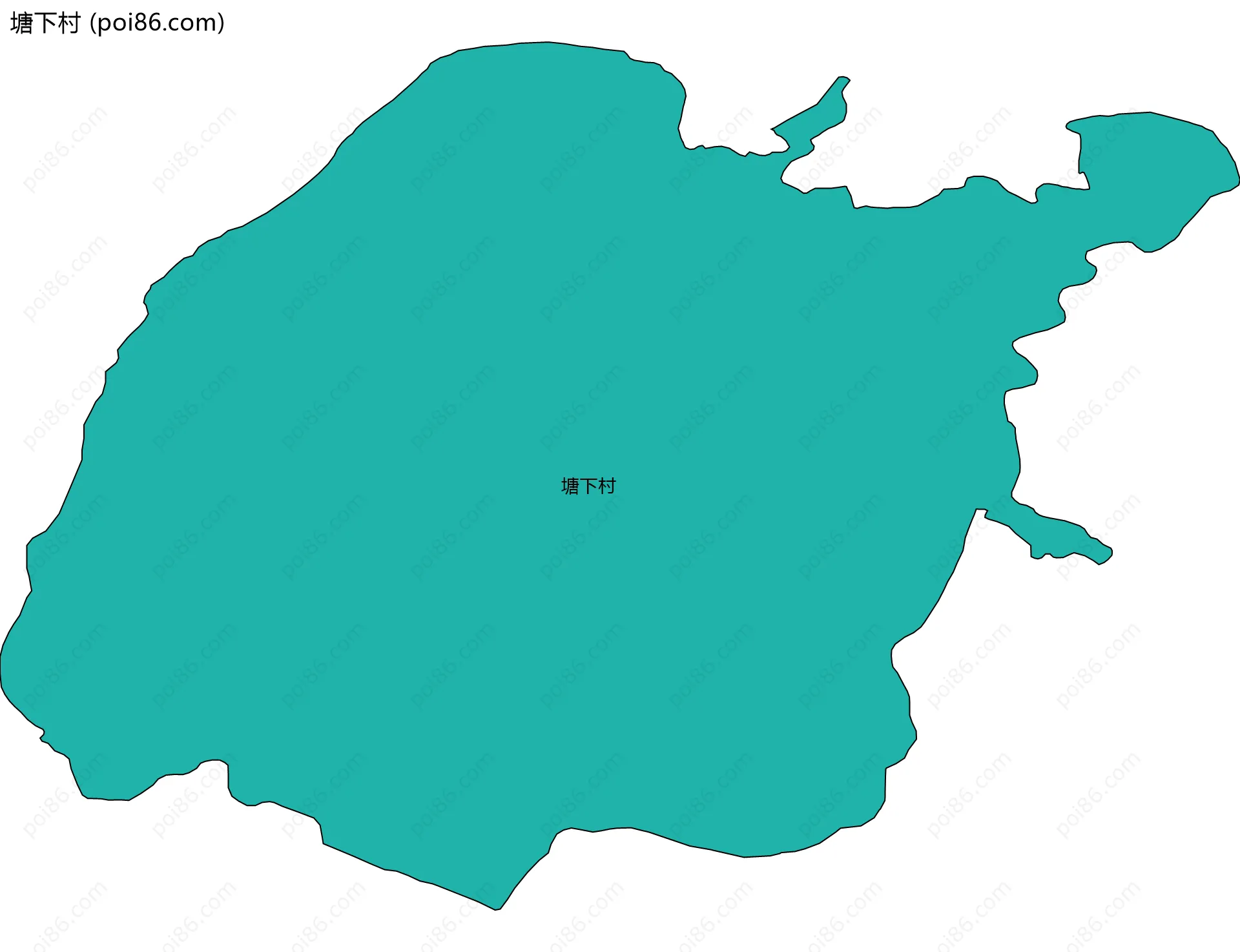 塘下村边界地图