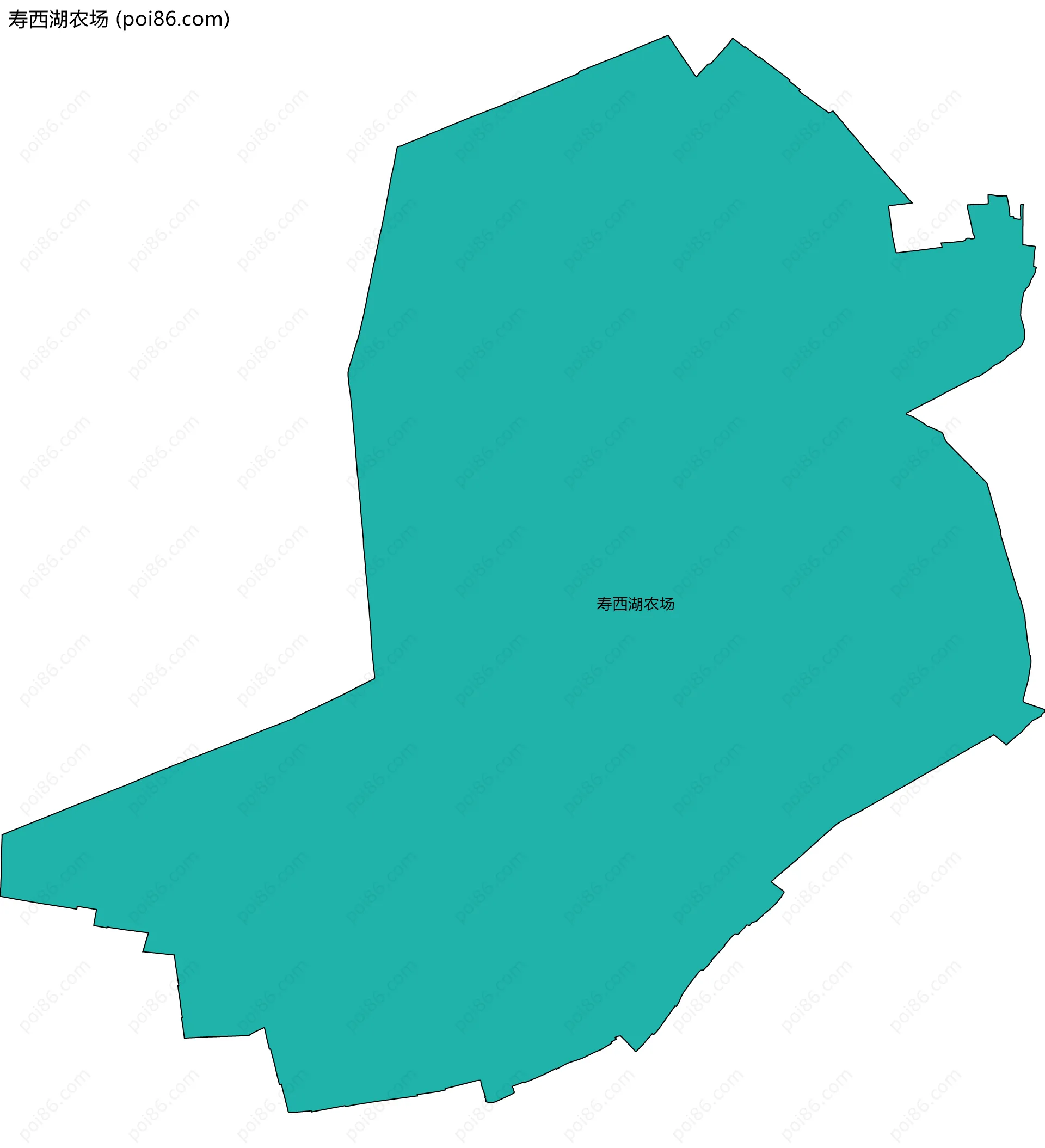 寿西湖农场边界地图