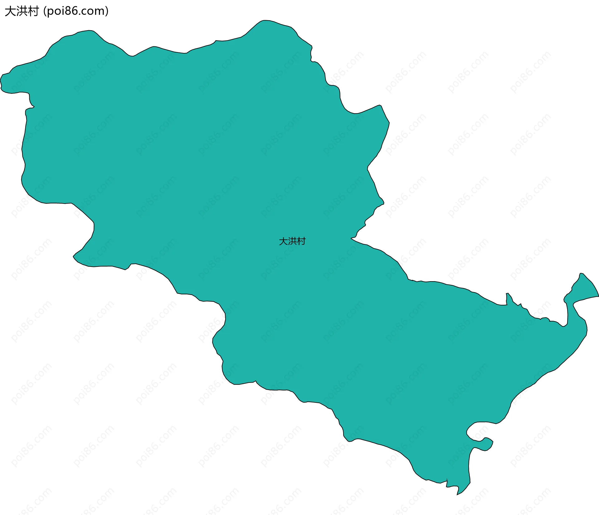 大洪村边界地图