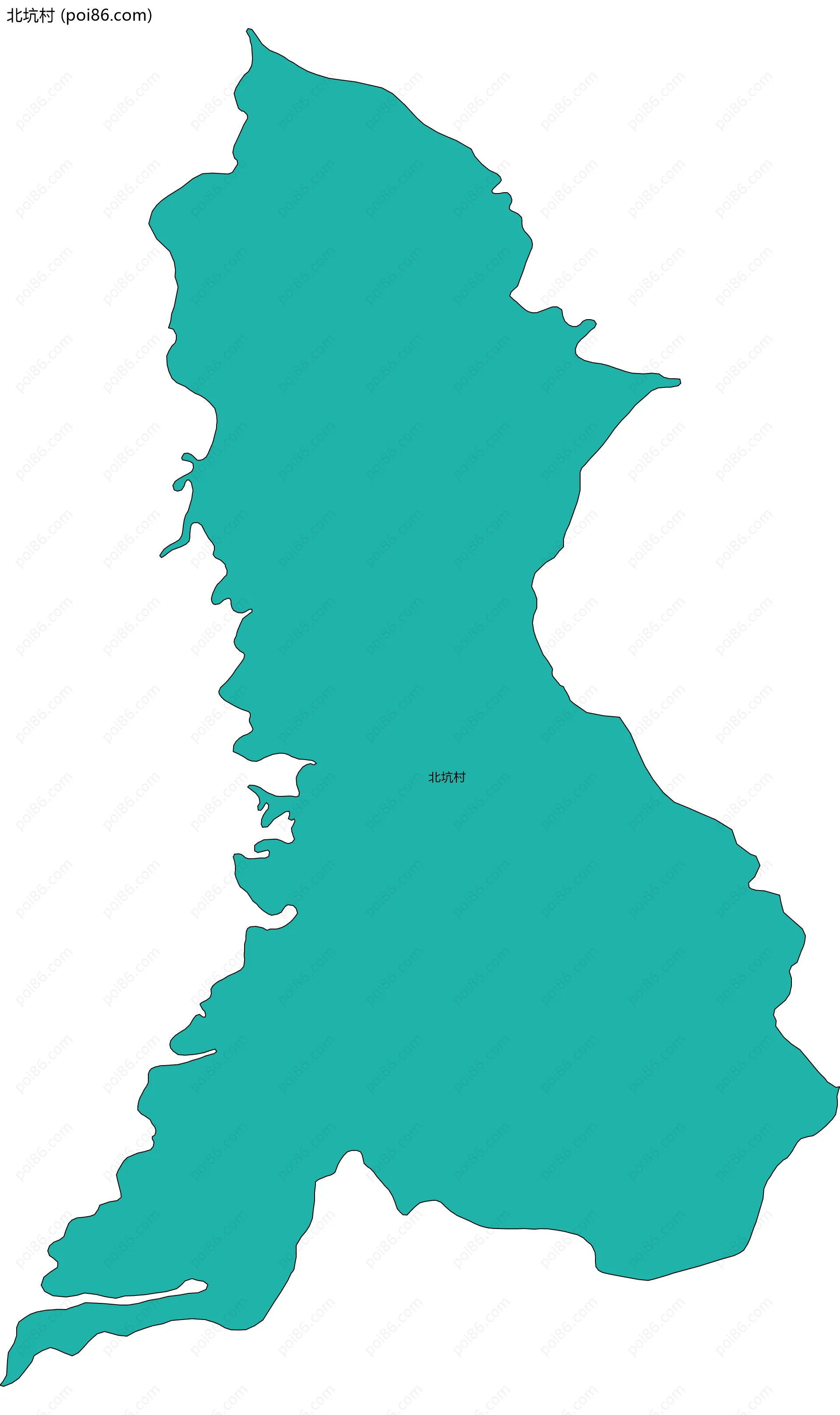 北坑村边界地图