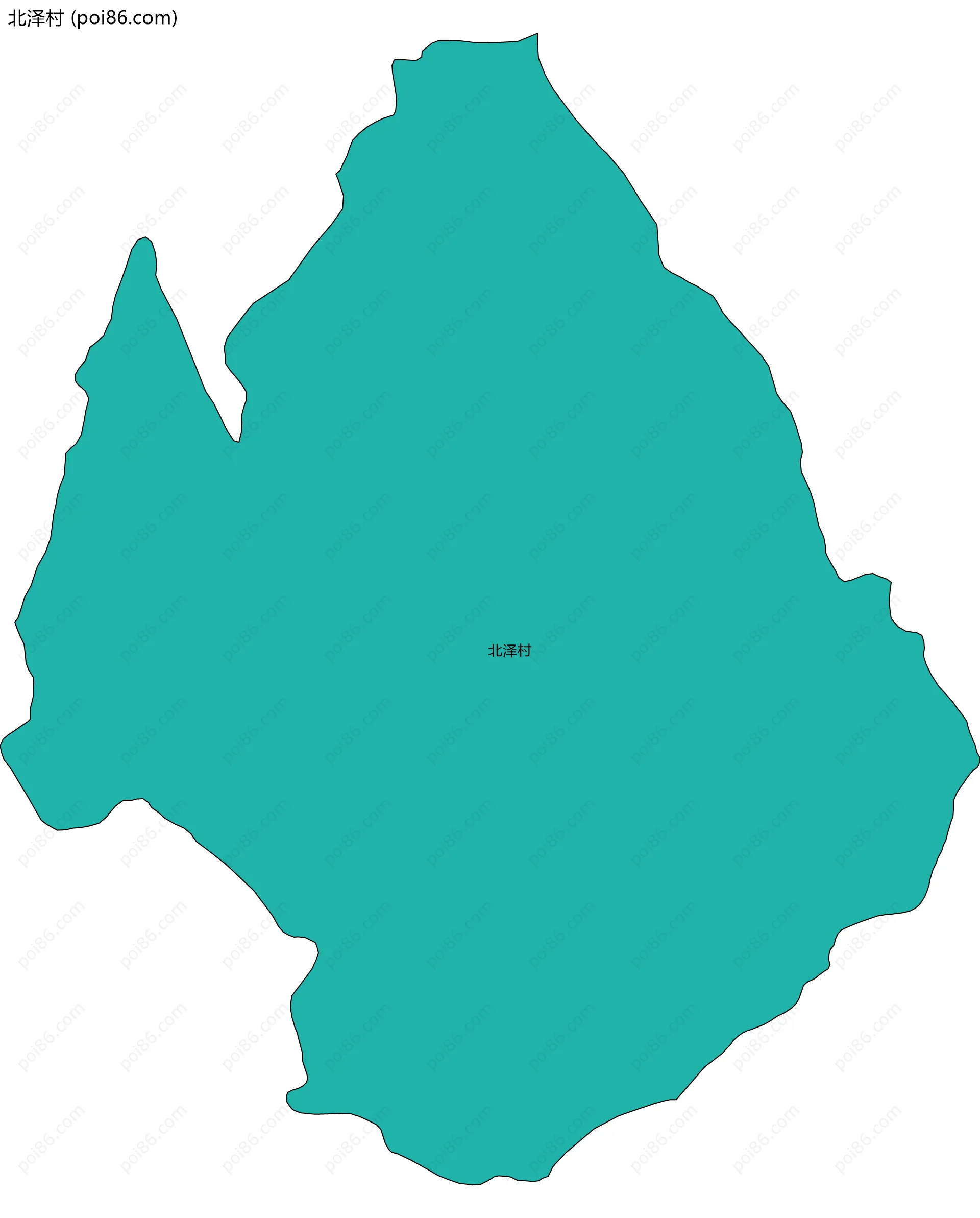北泽村边界地图