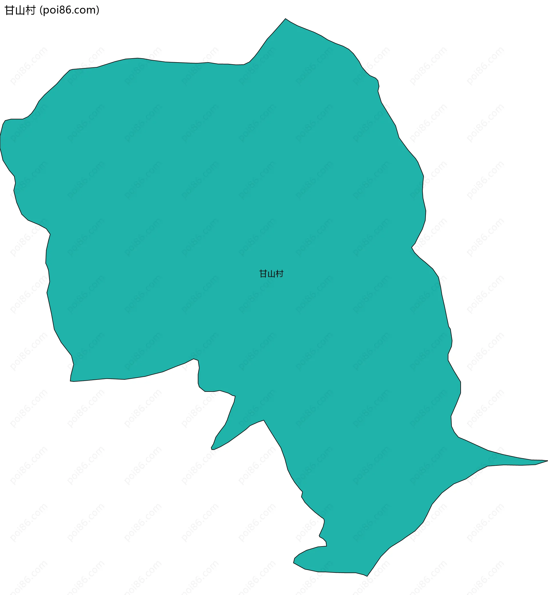 甘山村边界地图