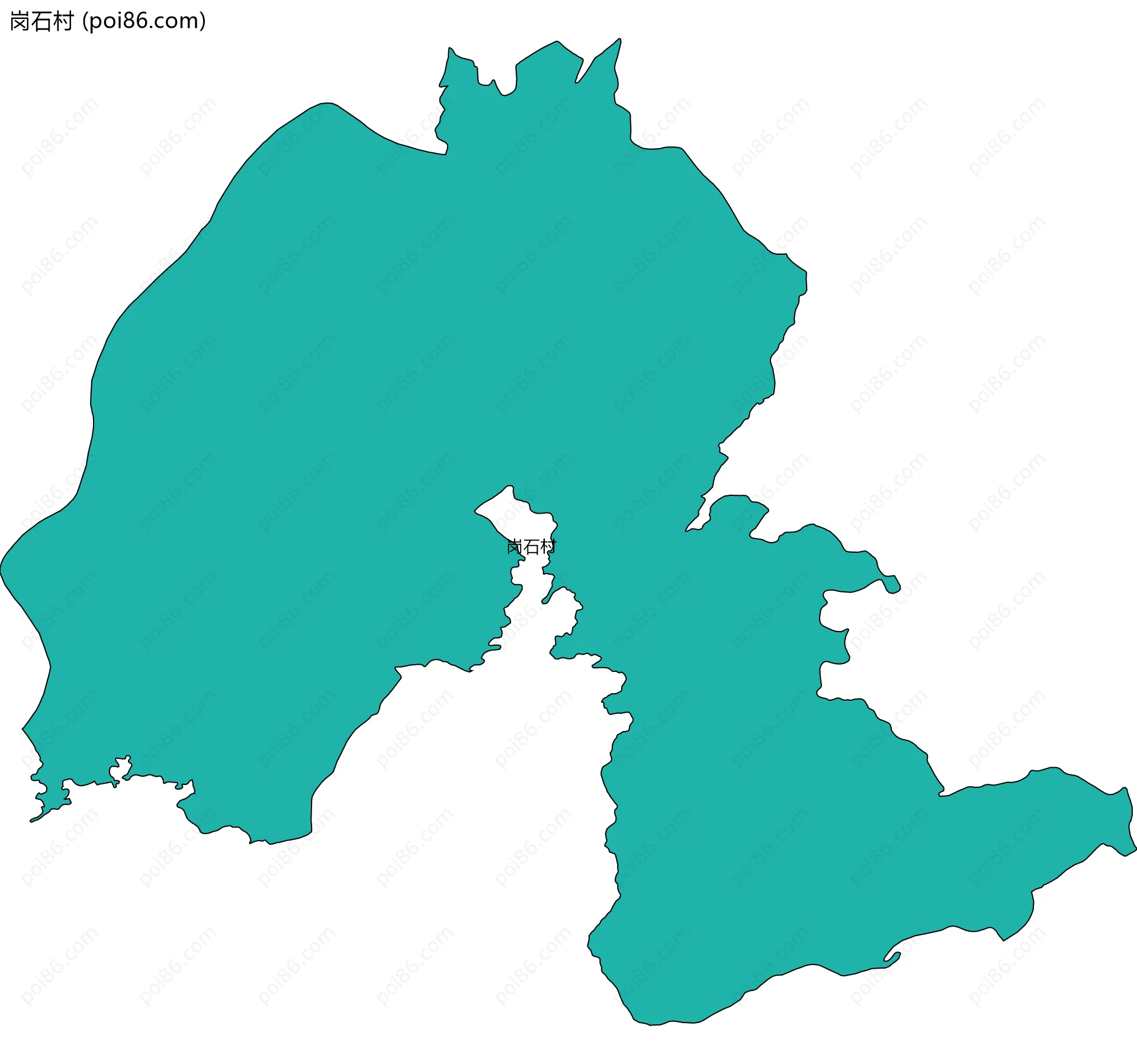 岗石村边界地图