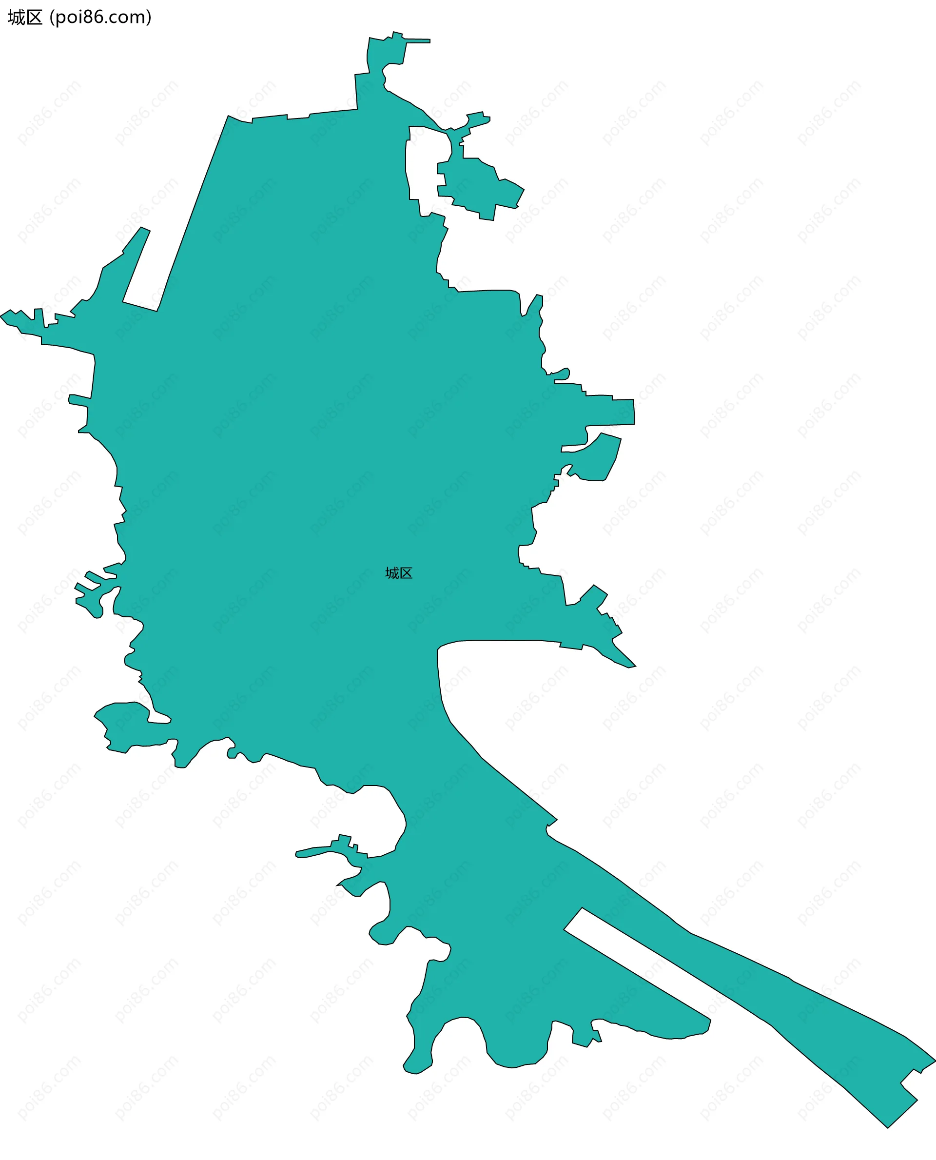 城区边界地图