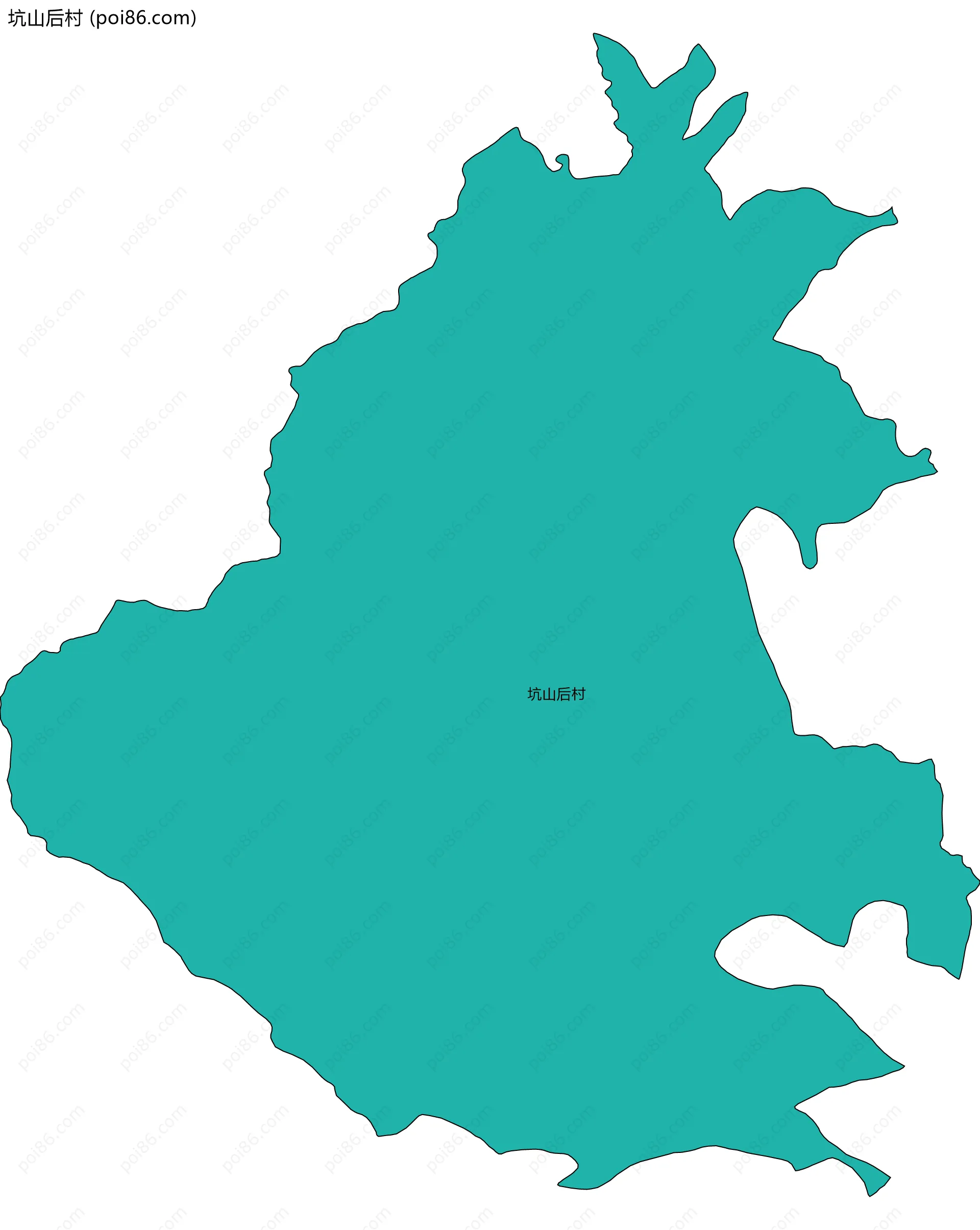 坑山后村边界地图