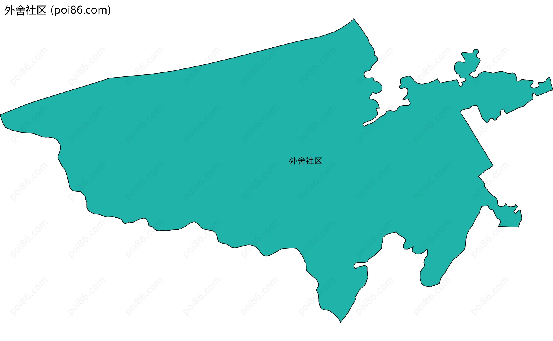 外舍社区边界地图