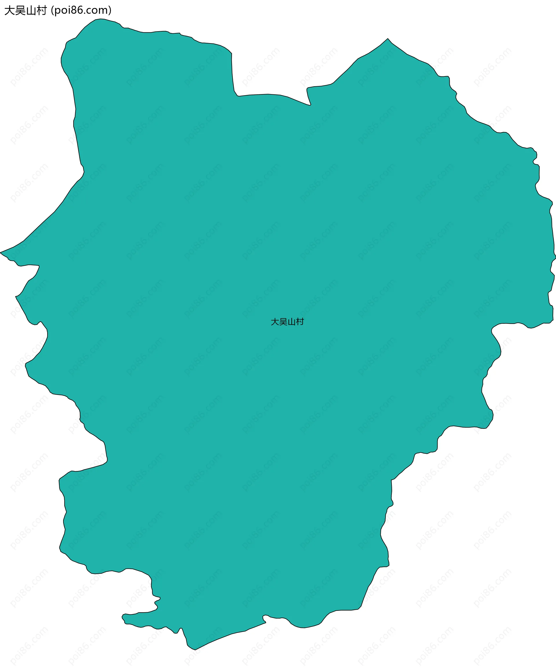 大吴山村边界地图