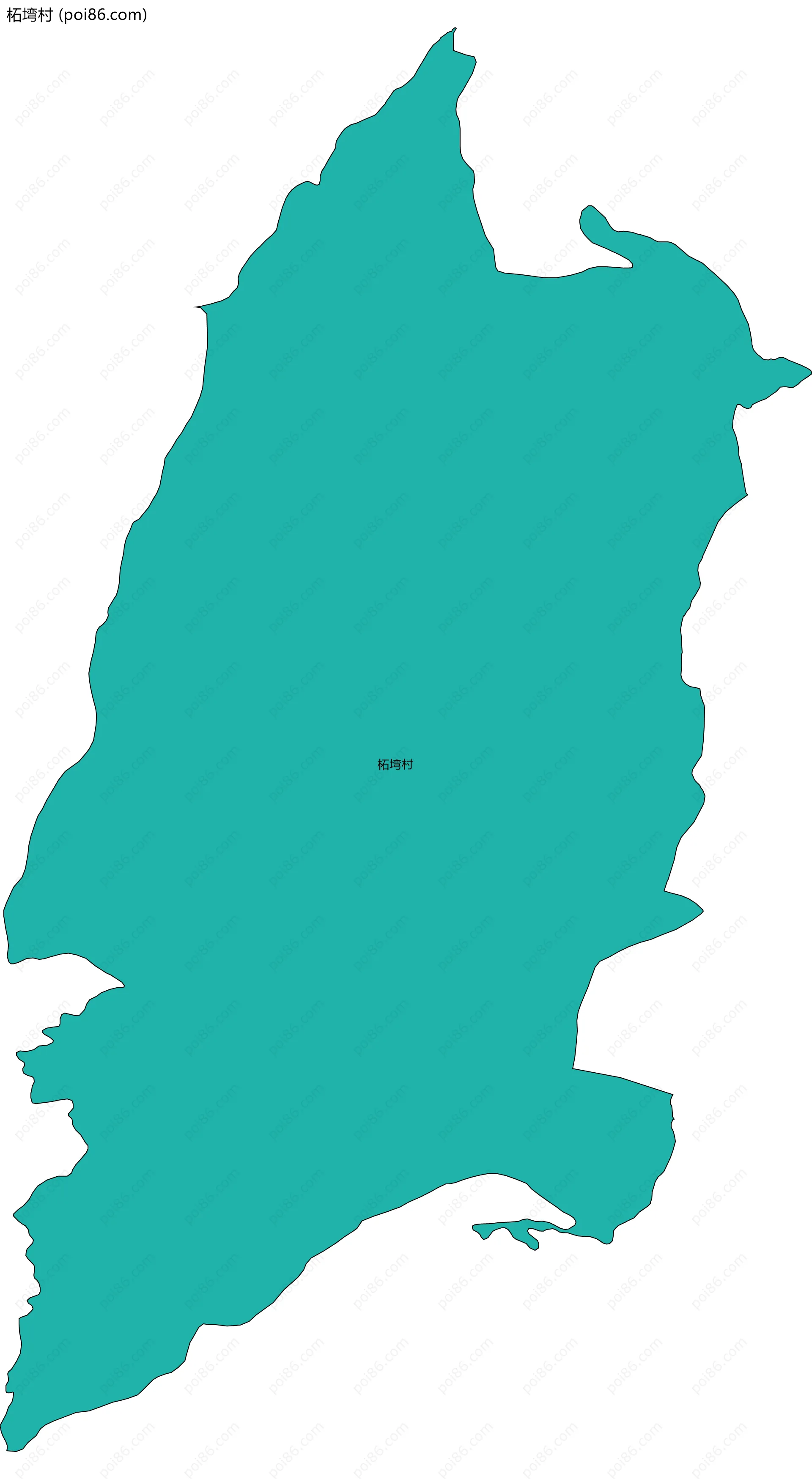 柘塆村边界地图