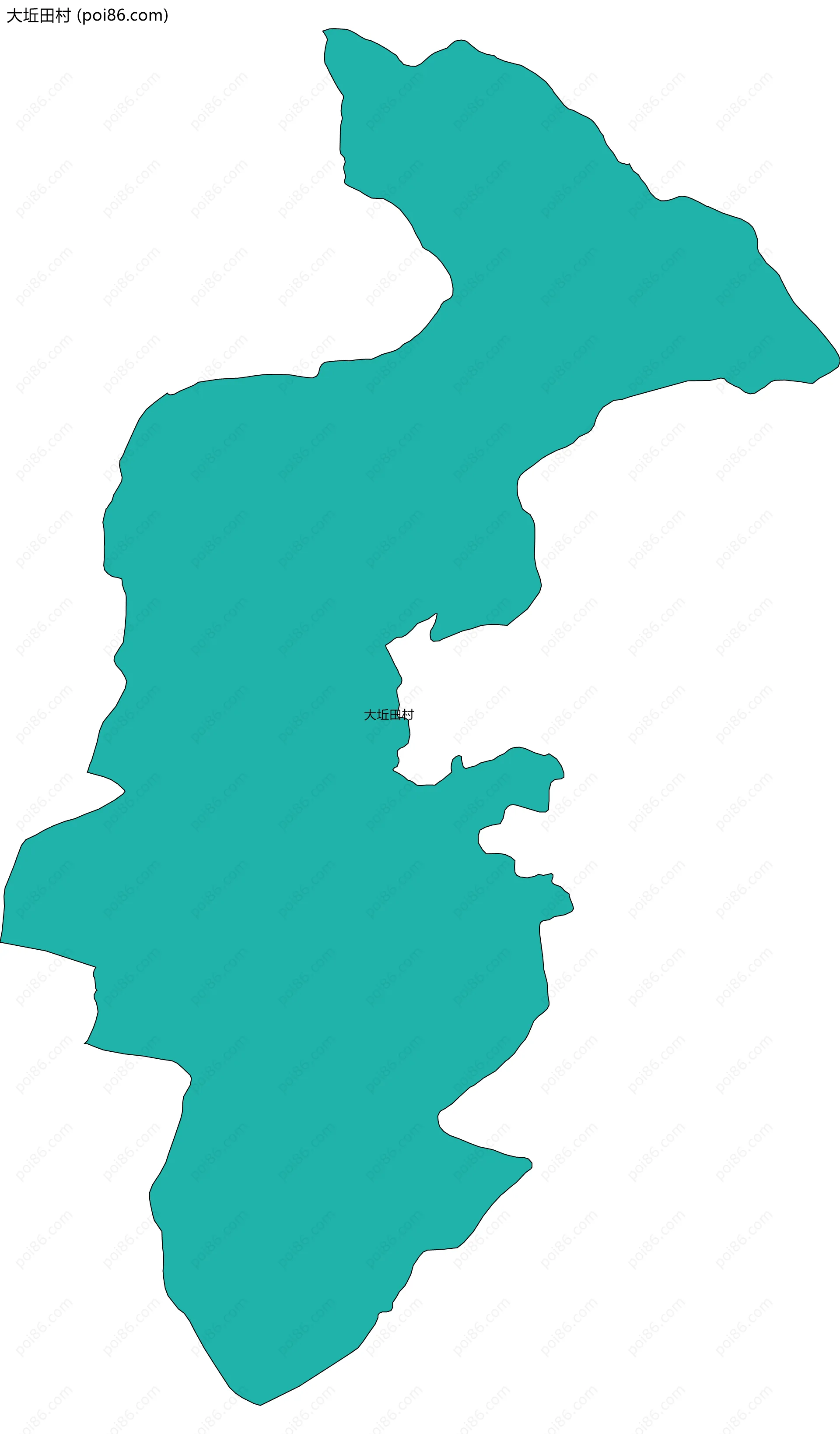 大坵田村边界地图