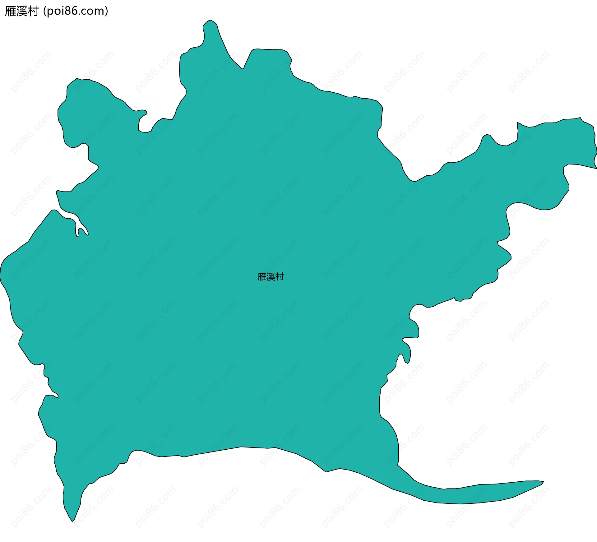 雁溪村边界地图