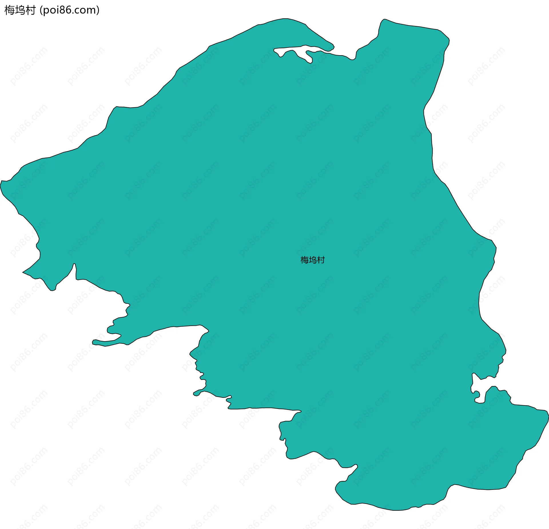 梅坞村边界地图