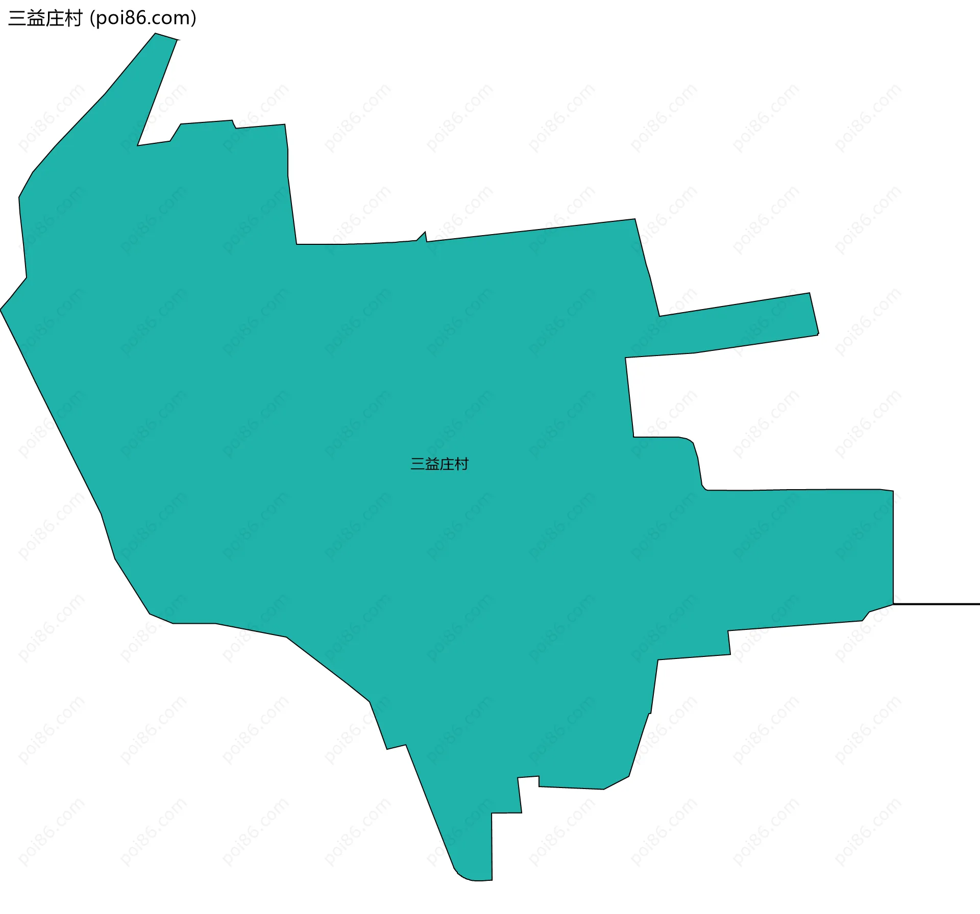 三益庄村边界地图