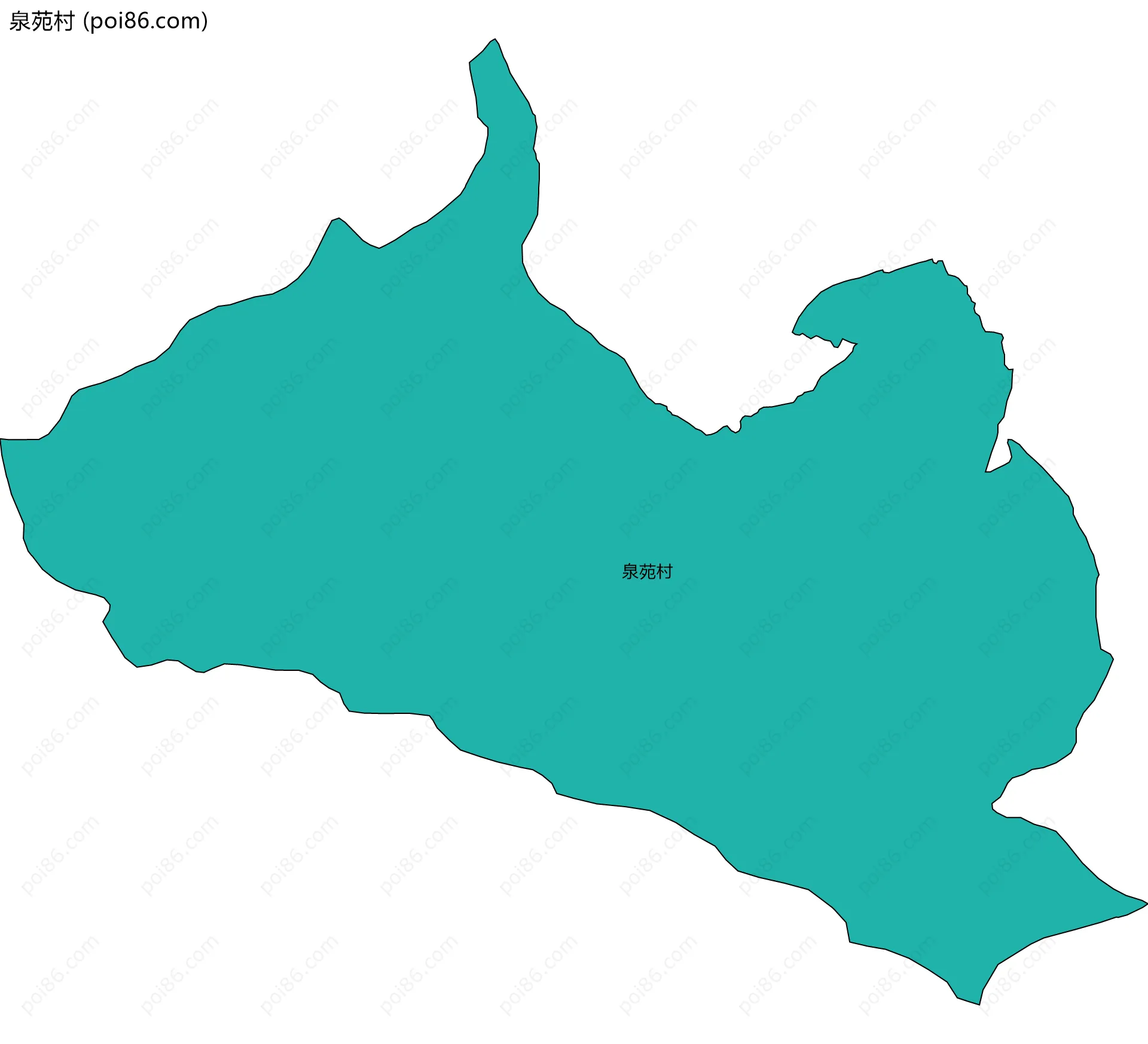 泉苑村边界地图