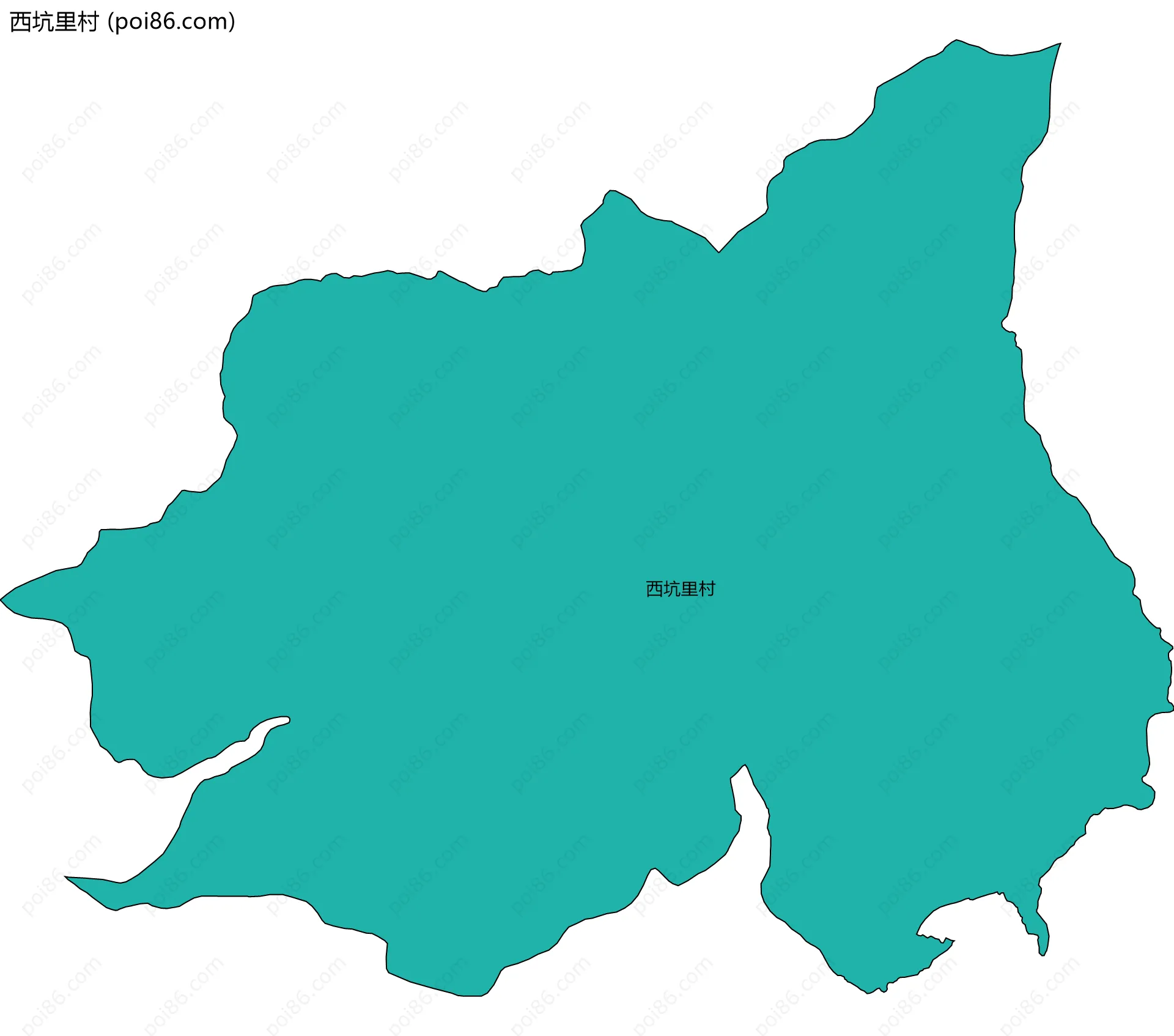 西坑里村边界地图