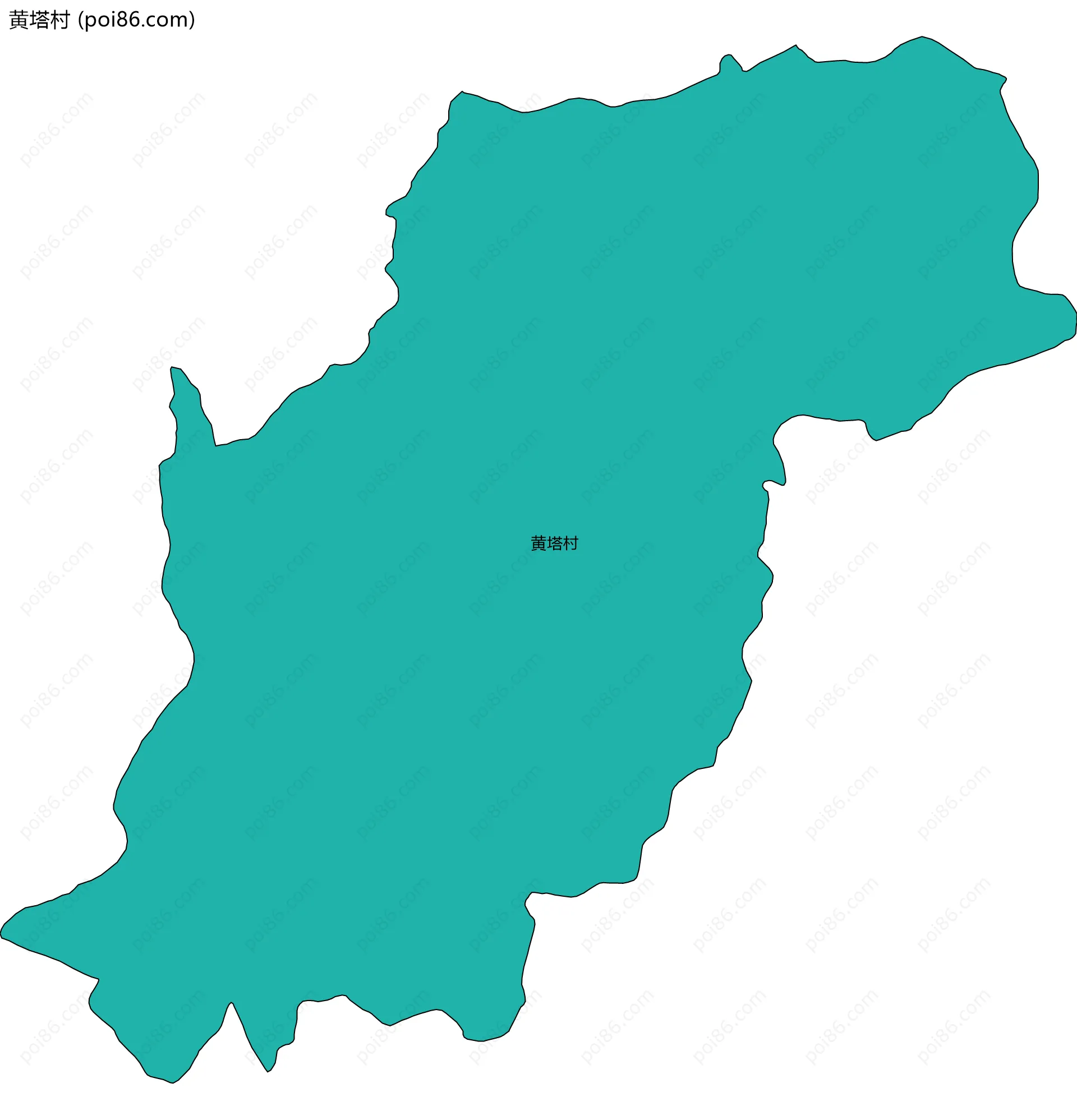 黄塔村边界地图