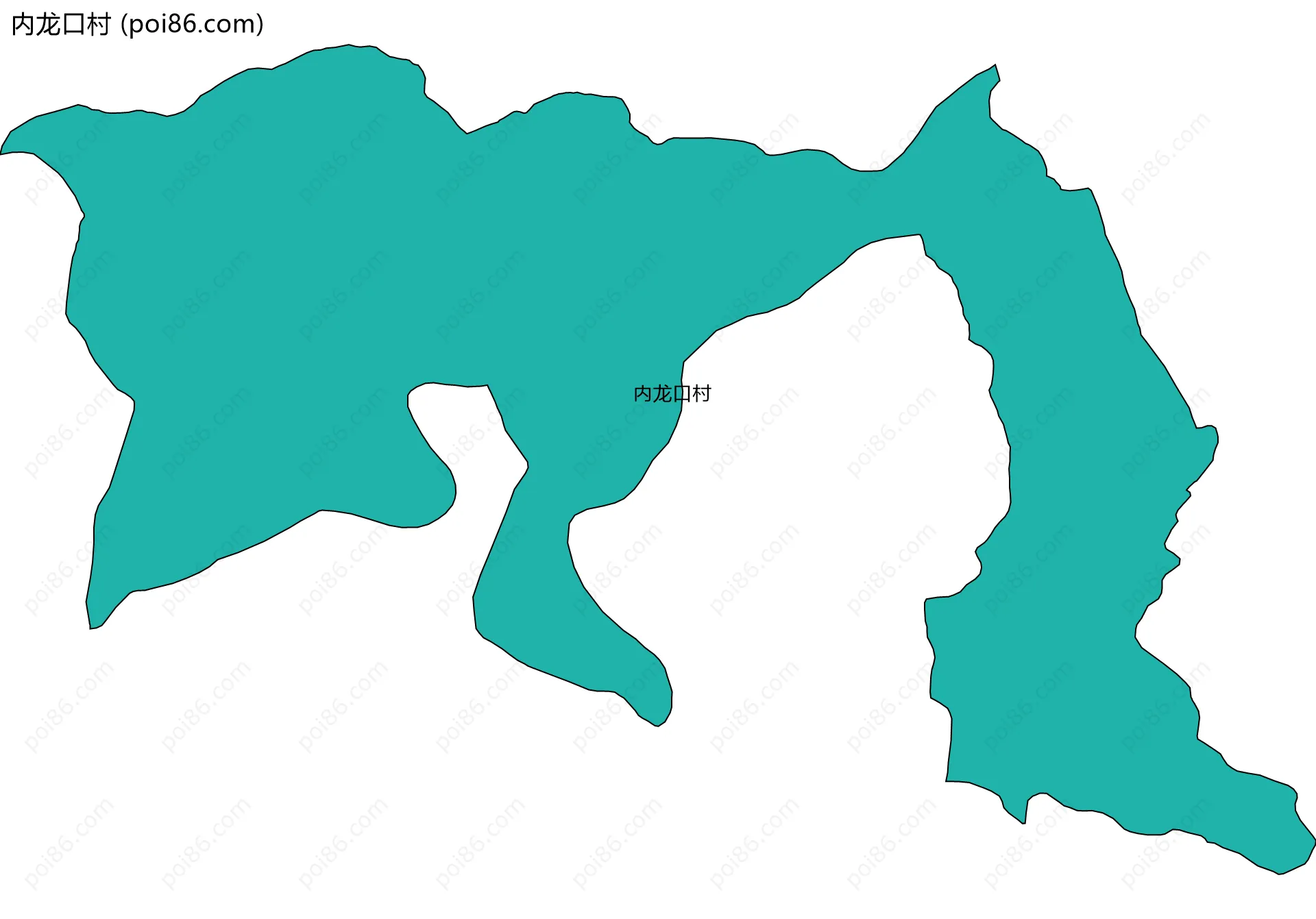 内龙口村边界地图