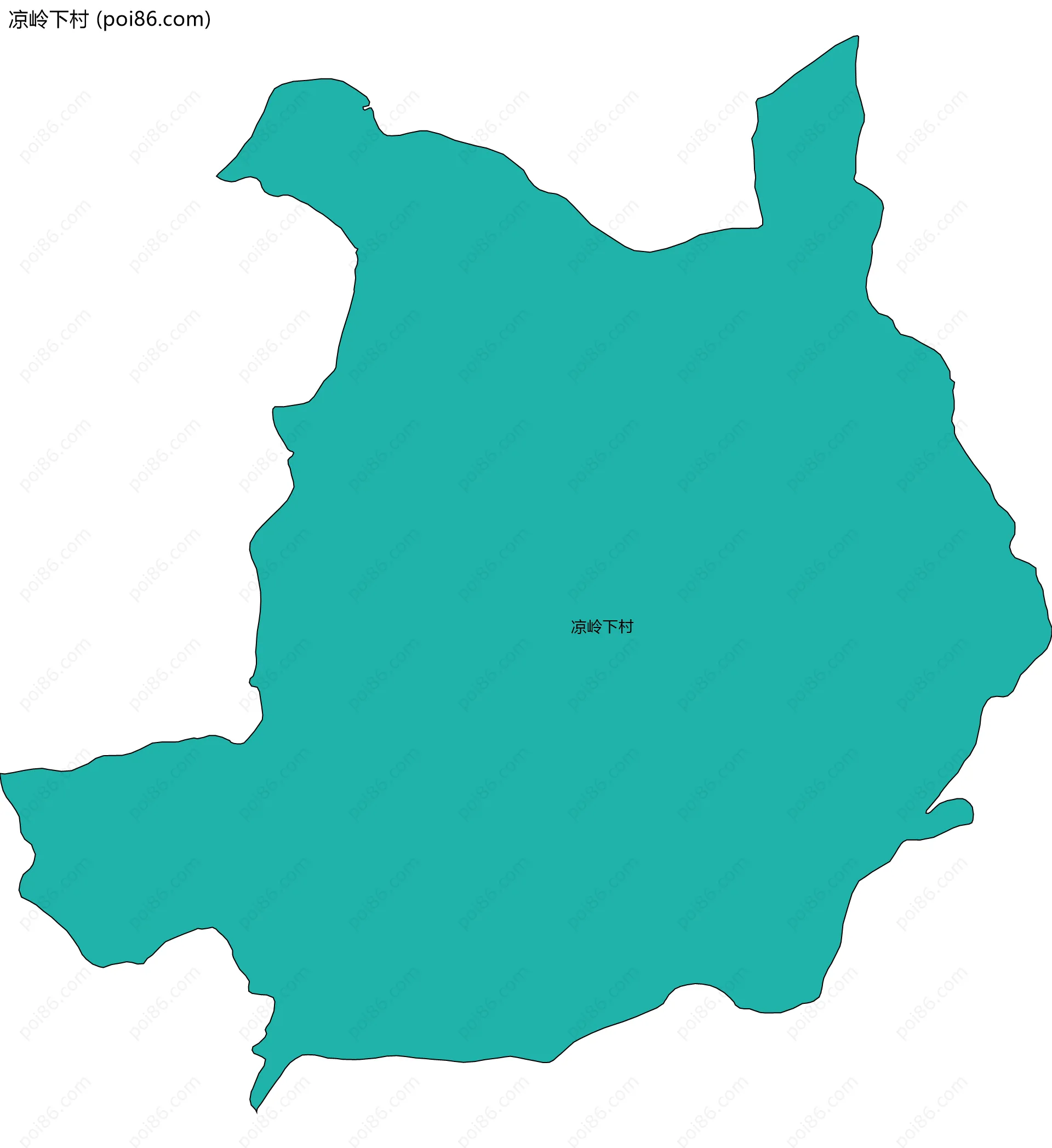凉岭下村边界地图