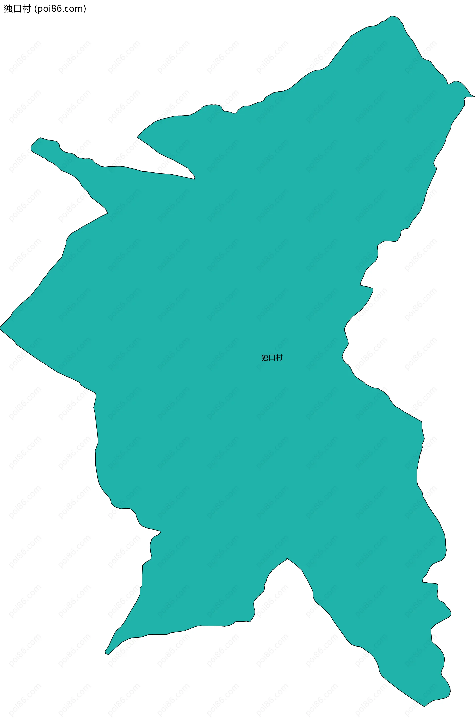 独口村边界地图